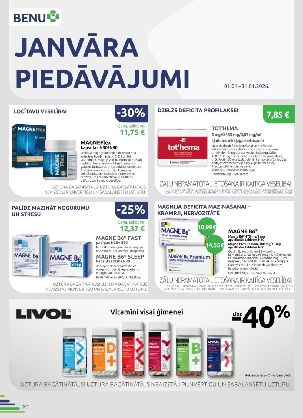 benu - BENU APTIEKA (01.01.2026 - 31.01.2026) - page: 20