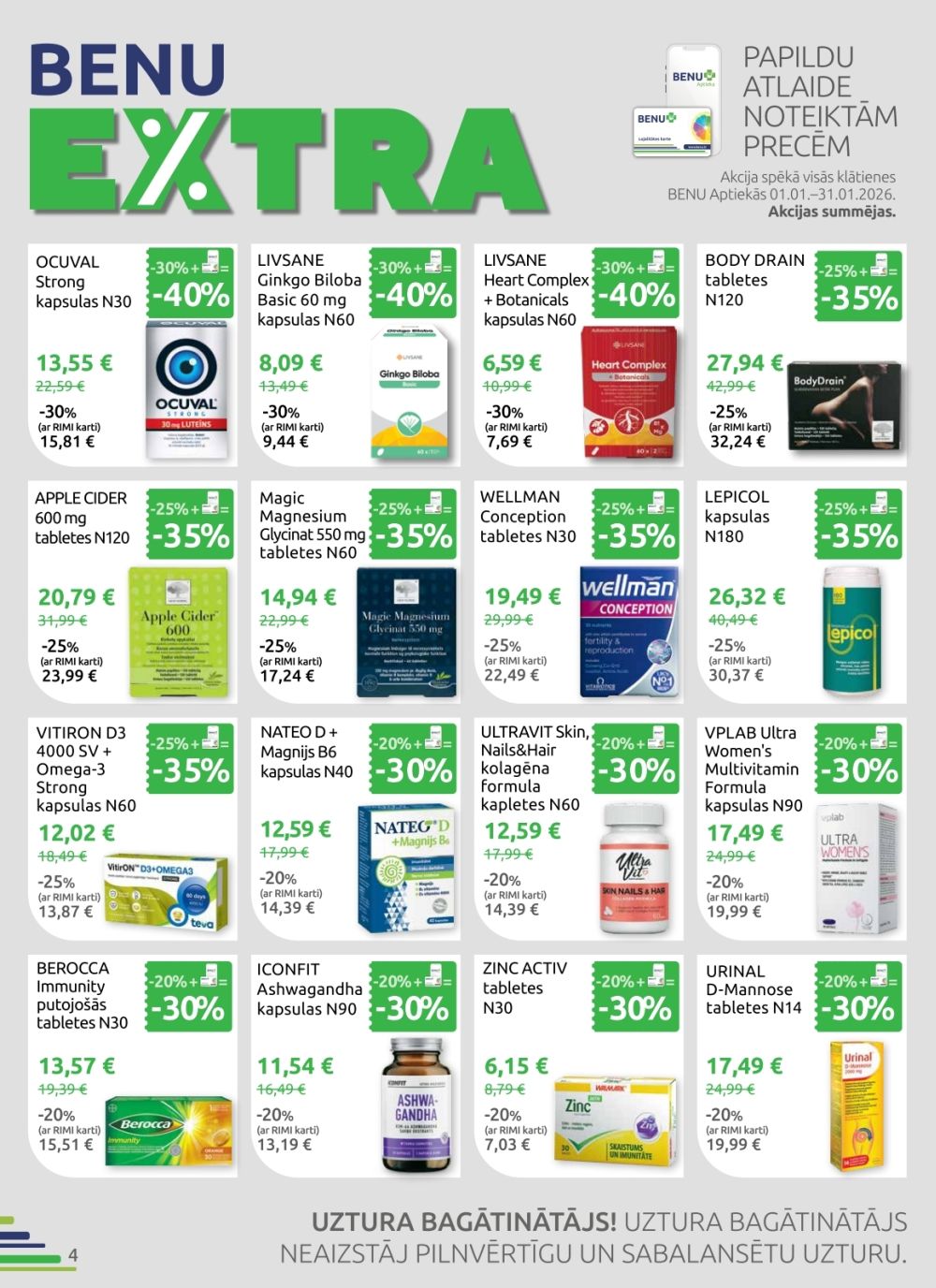 benu - BENU APTIEKA (01.01.2026 - 31.01.2026) - page: 4