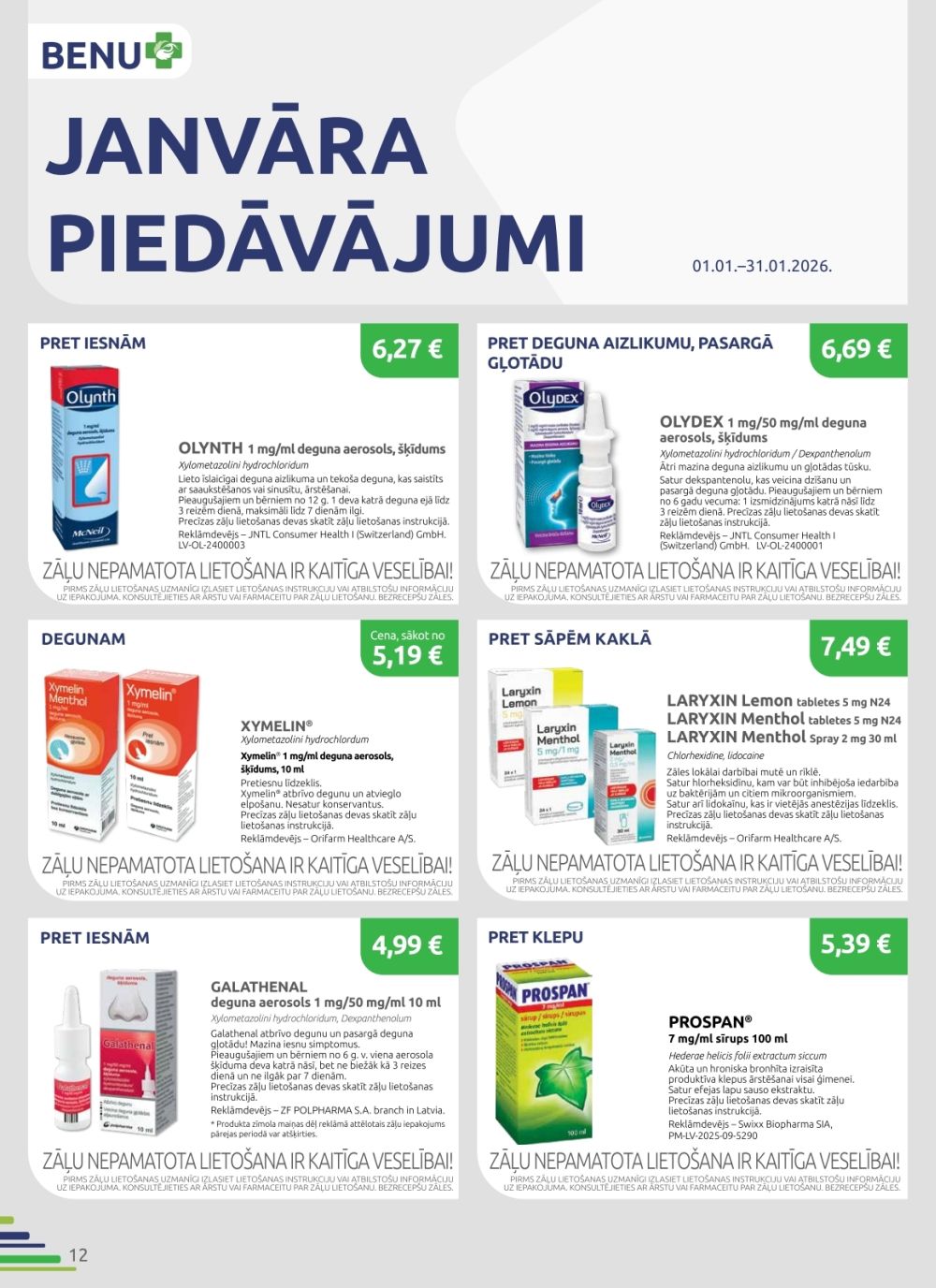 benu - BENU APTIEKA (01.01.2026 - 31.01.2026) - page: 12