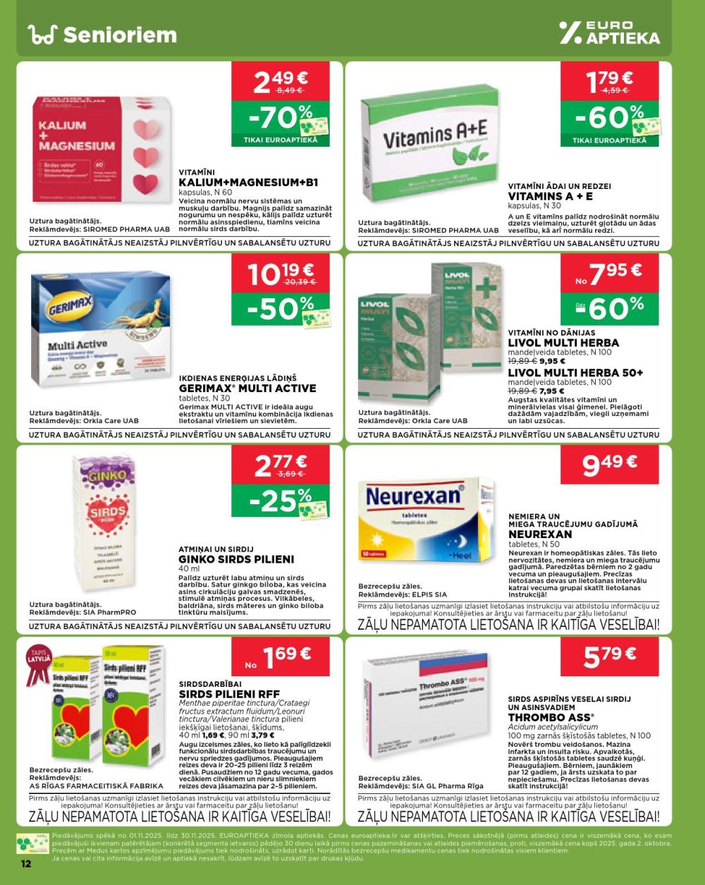 euroaptieka - EUROAPTIEKA (01.11.2025 - 30.11.2025) - page: 12