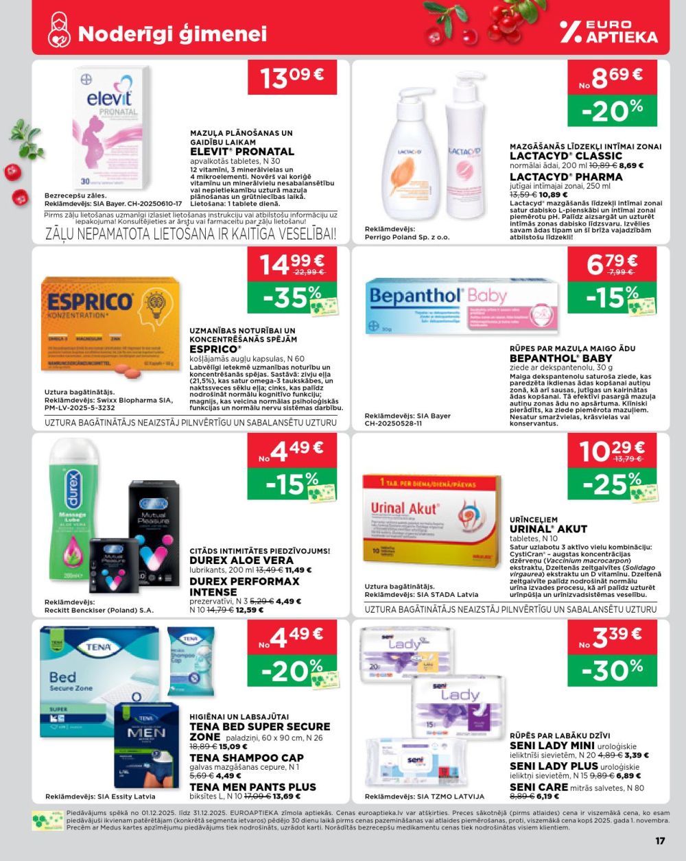 euroaptieka - EUROAPTIEKA (01.12.2025 - 31.12.2025) - page: 17