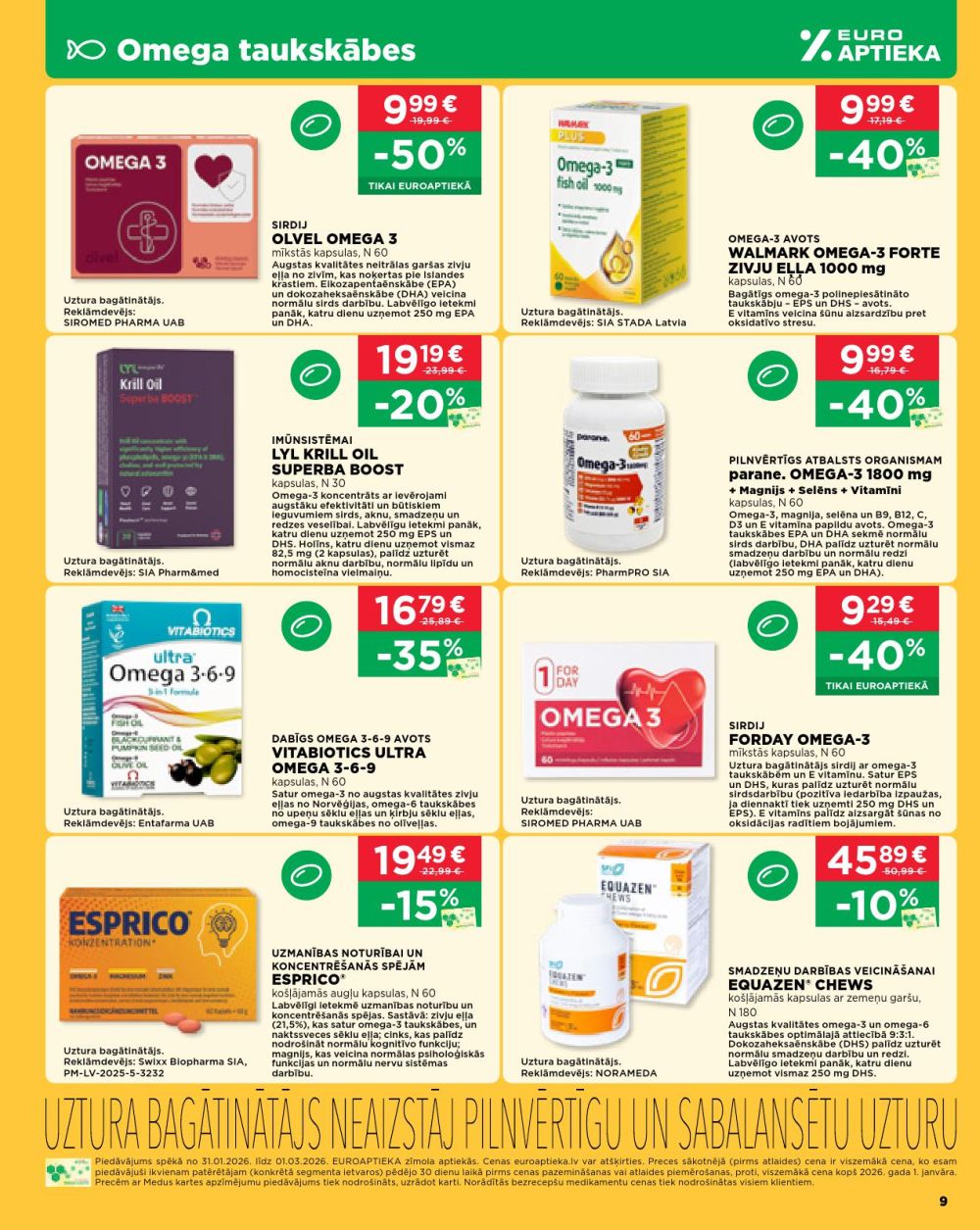 euroaptieka - EUROAPTIEKA (31.01.2026 - 01.03.2026) - page: 9