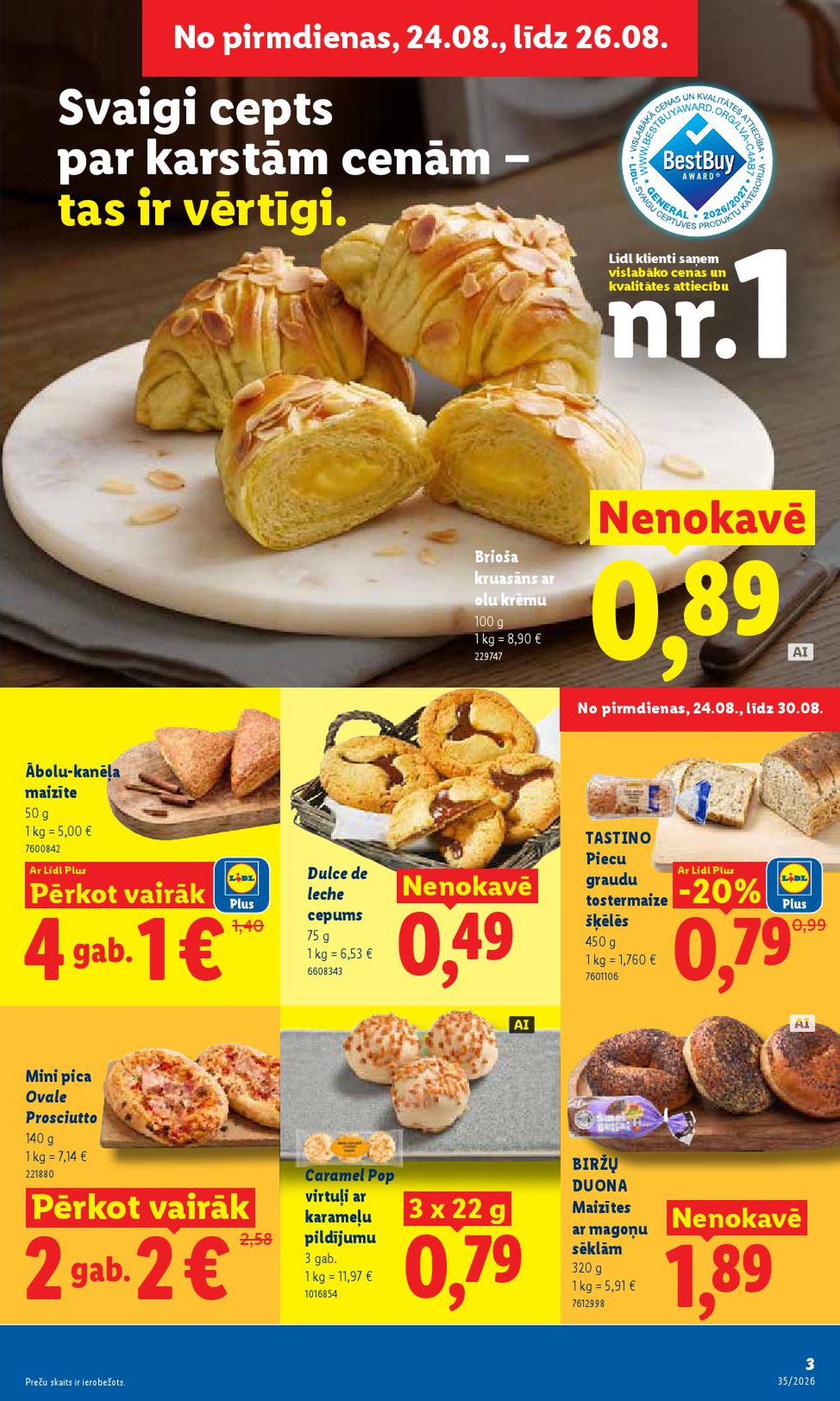lidl - LIDL - Aktuālais akciju buklets (24.08.2026 - 30.08.2026) - page: 2