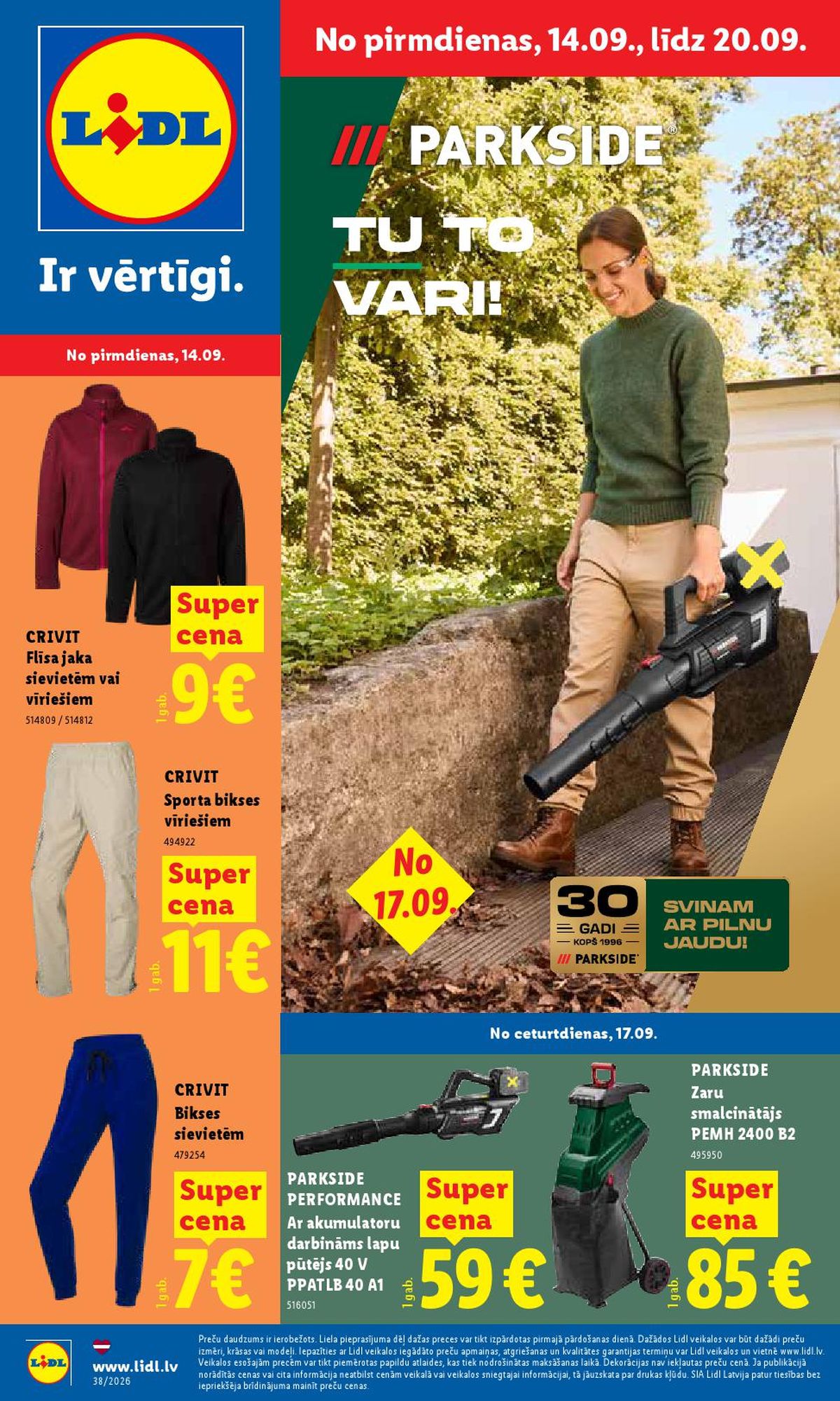 lidl - LIDL - Nepārtikas preču piedāvājums (14.09.2026 - 20.09.2026) - page: 1