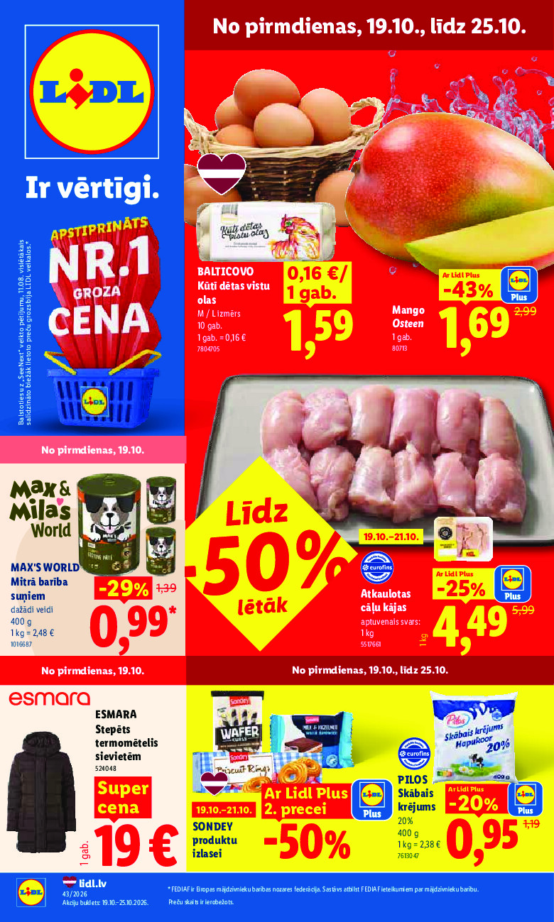 lidl - Aktuālais akciju buklets (2026-10-19 - 2026-10-25) - page: 1