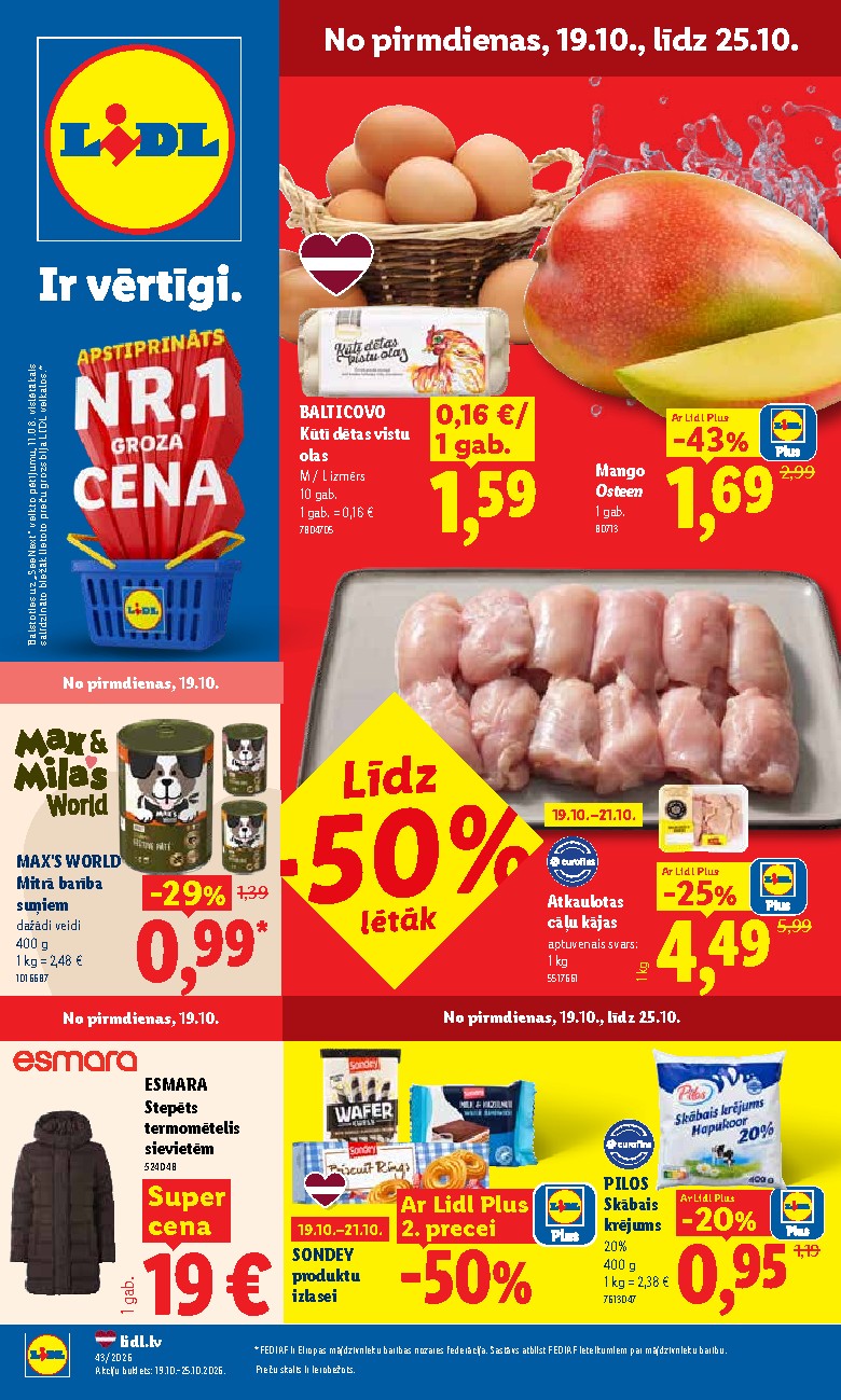 lidl - Aktuālais akciju buklets (2026-10-19 - 2026-10-25) - page: 1