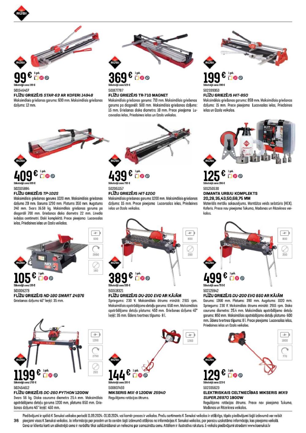 k-senukai - K SENUKAI - Instrumentu katalogs (11.09.2024 - 31.10.2024) - page: 36