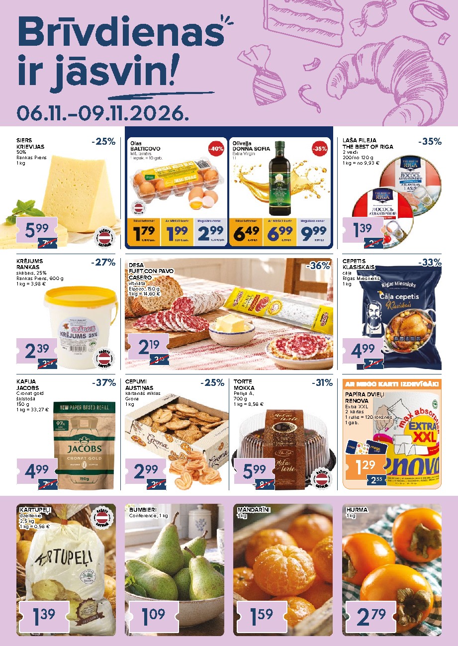 mego - Brīvdienas jāsvin! (2026-10-30 - 2026-11-02)