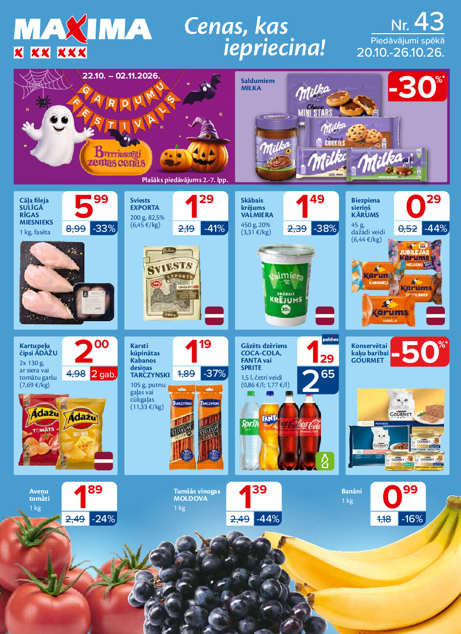 maxima - Ķirbju festivāls (2026-10-20 - 2026-10-26)