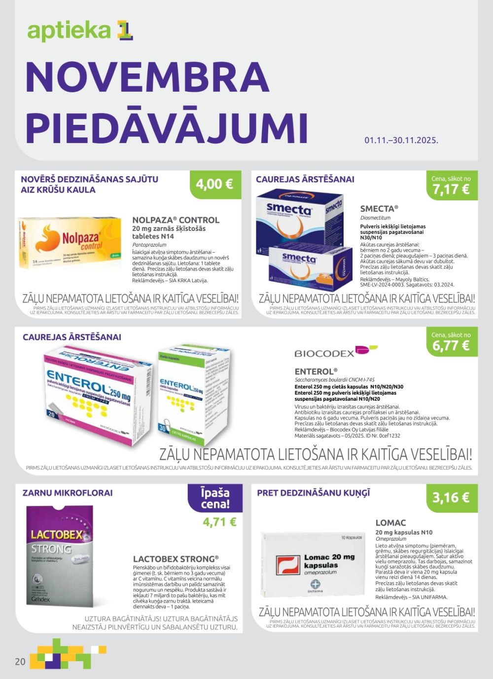 aptieka1 - APTIEKA1 (01.11.2025 - 30.11.2025) - page: 20 aptieka1 - APTIEKA1 (01.11.2025 - 30.11.2025) - page: 20