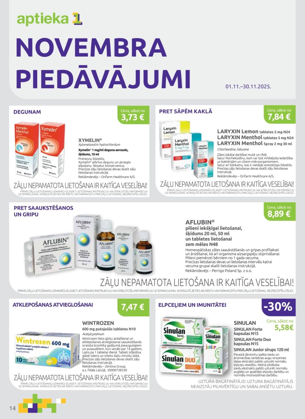 aptieka1 - APTIEKA1 (01.11.2025 - 30.11.2025) - page: 14 aptieka1 - APTIEKA1 (01.11.2025 - 30.11.2025) - page: 14