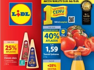 20 nedēļas (2024.05.13-05.20) Populārākie LIDL, RIMI, MAXIMA, MEGO piedāvājumi