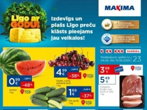 Populārāko lielveikalu (LIDL, MAXIMA, LaTS, MEGO ) jaunākās atlaides 23. nedēļai (2024.06.03.-06.09.)