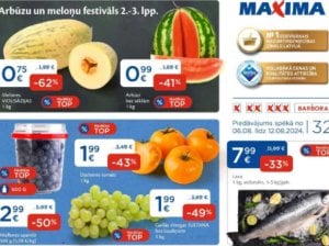 Populārāko lielveikalu (MEGO, MAXIMA, LIDL un CITRO) labākās cenas piedāvājumi un atlaides 32. nedēļā (2024.08.05-08.11)