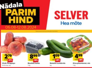 Populaarsemate supermarketite (SELVER, RIMI ja COOP) parimad soodustused ja hinnalangetused 32. nädala jooksul (2024.08.06-08.12)