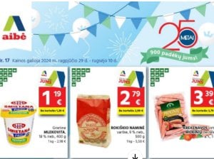 36 savaitės (2024.09.02-09.08) rekomenduojamų prekybos centru (THOMAS PHILIPPS, LIDL, IKI, AIBĖ) naujausi pasiūlymai ir akcijos