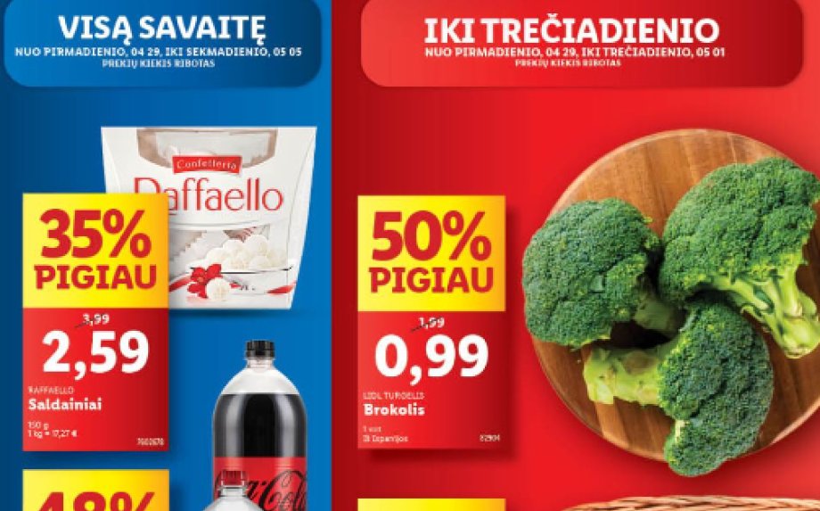 18 savaites (2024.04.29-05.05) naujausi LIDL akcijų pasiūlymai