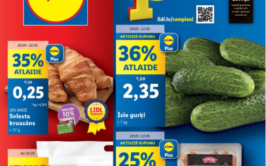 Labākās atlaides 21 nedēļai (2024.05.20-05.26) lielākajos lielveikalos (LIDL, MAXIMA, MEGO, VENSKO)