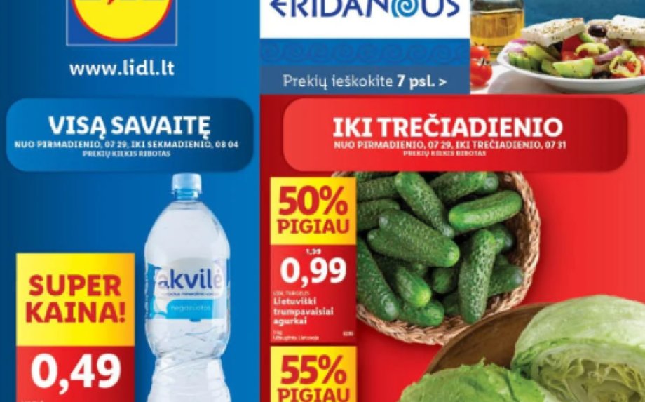 31 savaitės (2024.07.29-08.04) geriausių prekybos centru (LIDL, THOMAS PHILIPPS, IKI ir RIMI) aktualiausios promo akcijos ir nuolaidos