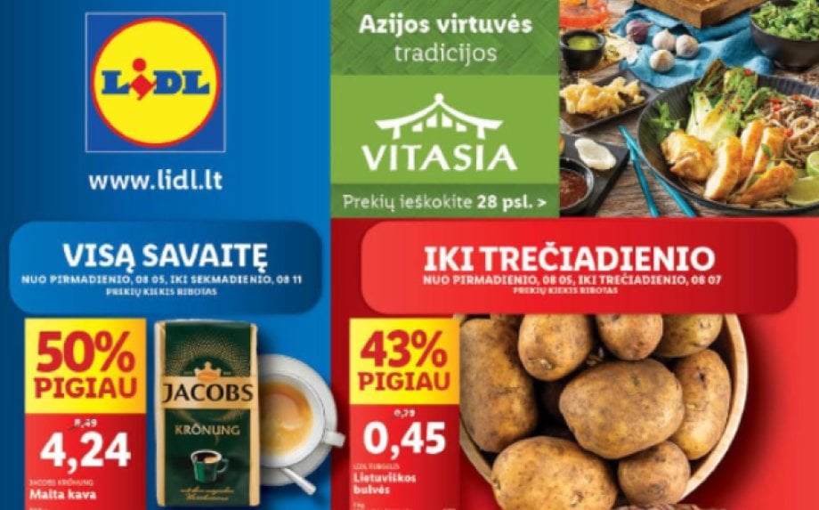 32 savaitės (2024.08.05-08.11) populiariausių prekybos centru (RIMI, LIDL, THOMAS PHILIPPS ir IKI ) geriausios akcijos ir išpardavimai