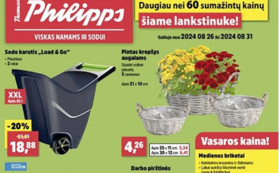 35 savaitės (2024.08.26-09.01) Top 3 prekybos centru (THOMAS PHILIPPS, LIDL ir IKI) rekomenduojamos akcijos ir išpardavimai