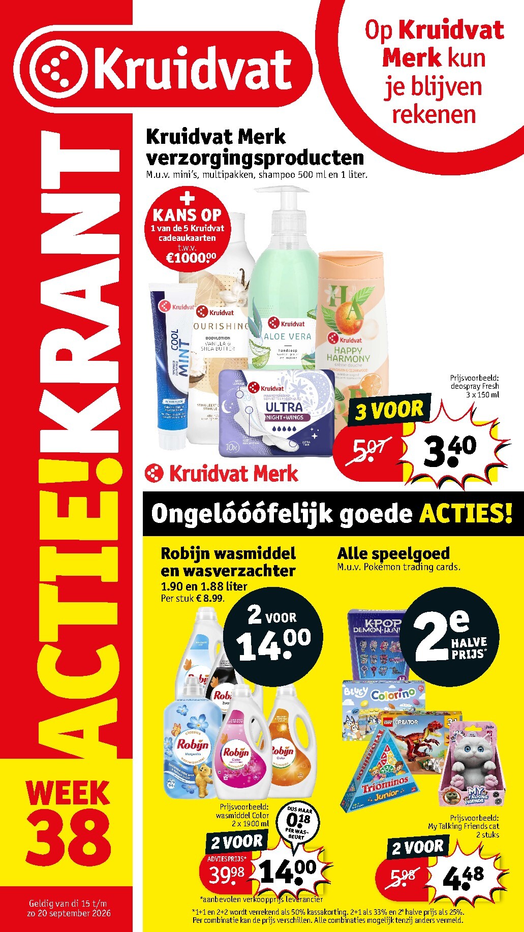 kruidvat - Huidige Kruidvat folder geldig van dinsdag 15-09-2026 tot zondag 20-09-2026 - page: 1