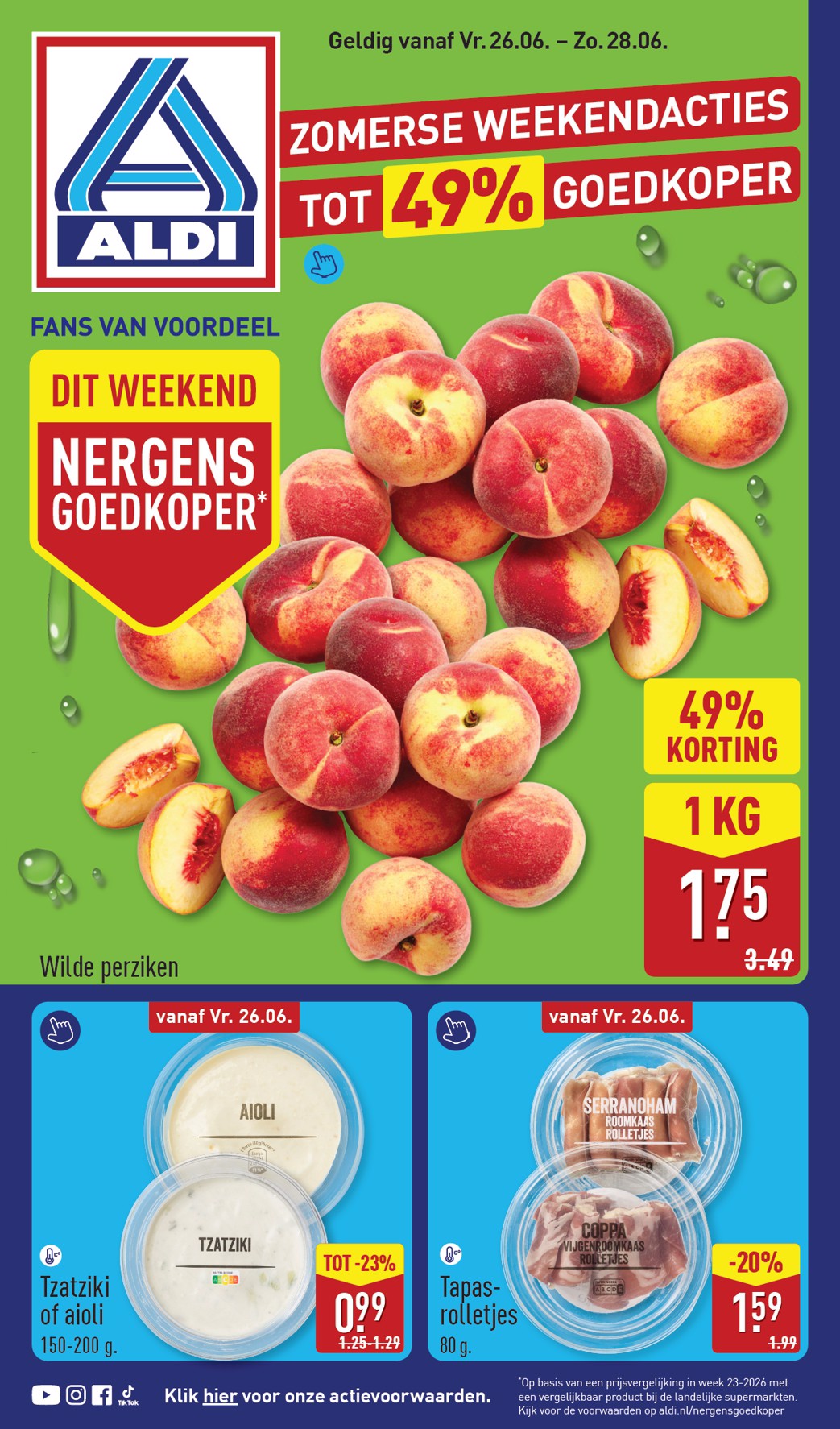 aldi - Huidige ALDI - Zomerse weekendacties folder geldig van vrijdag 26-06-2026 tot zondag 28-06-2026