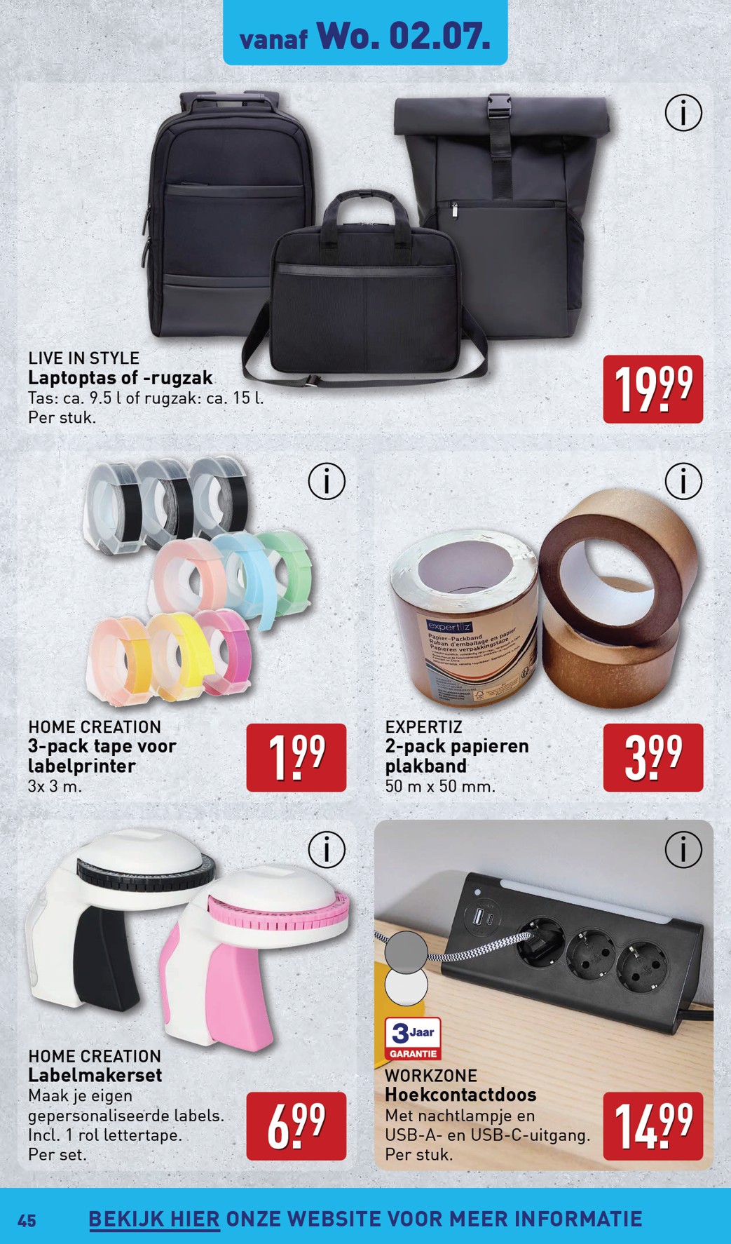 aldi - ALDI folder geldig vanaf 30-06 t/m 06-07 - page: 45 aldi - ALDI folder geldig vanaf 30-06 t/m 06-07 - page: 45