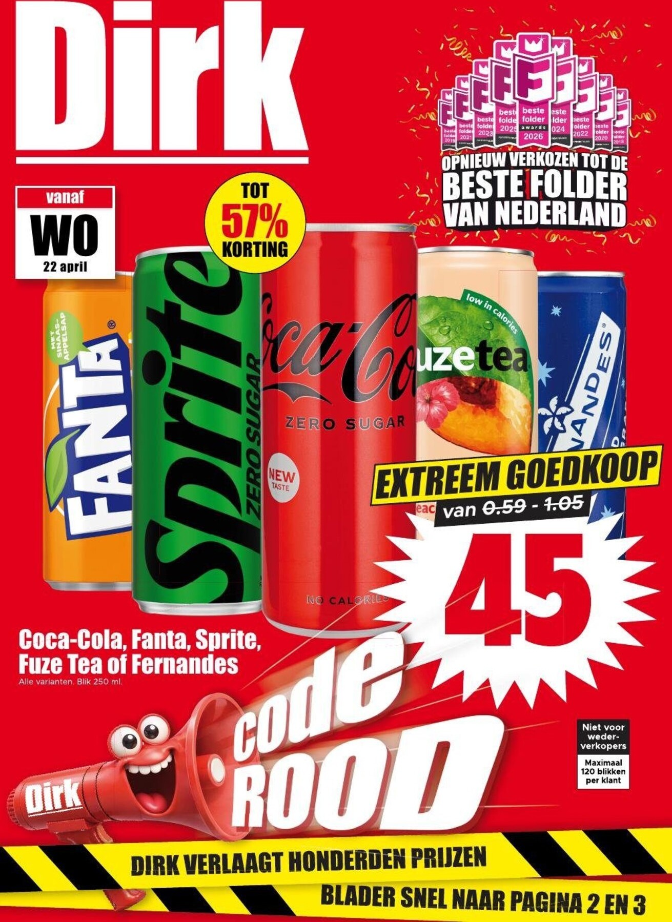 dirk - Dirk folder voor volgende week van woensdag 22-04-2026 tot dinsdag 28-04-2026 - page: 1