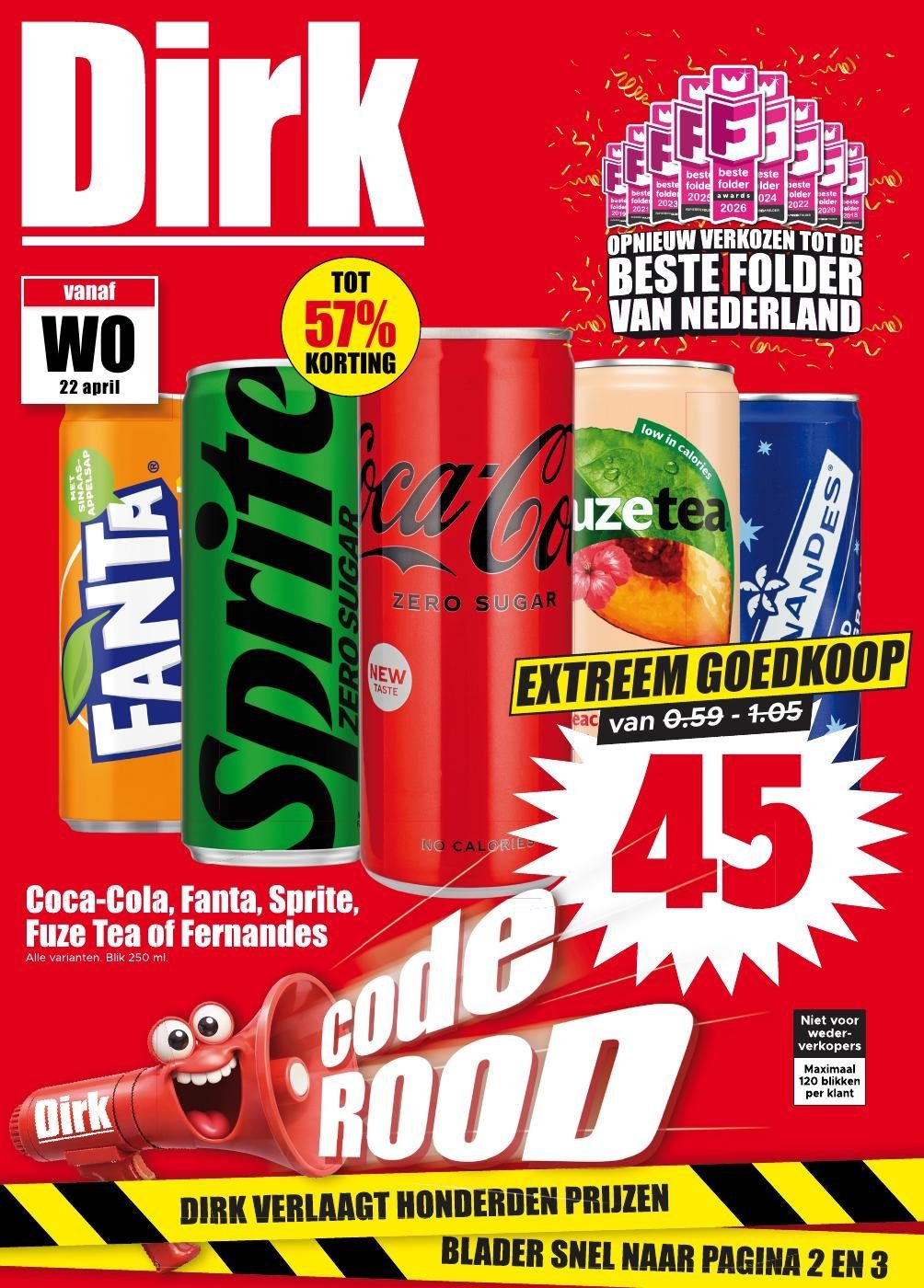 dirk - Huidige Dirk folder geldig van woensdag 22-04-2026 tot dinsdag 28-04-2026 - page: 1