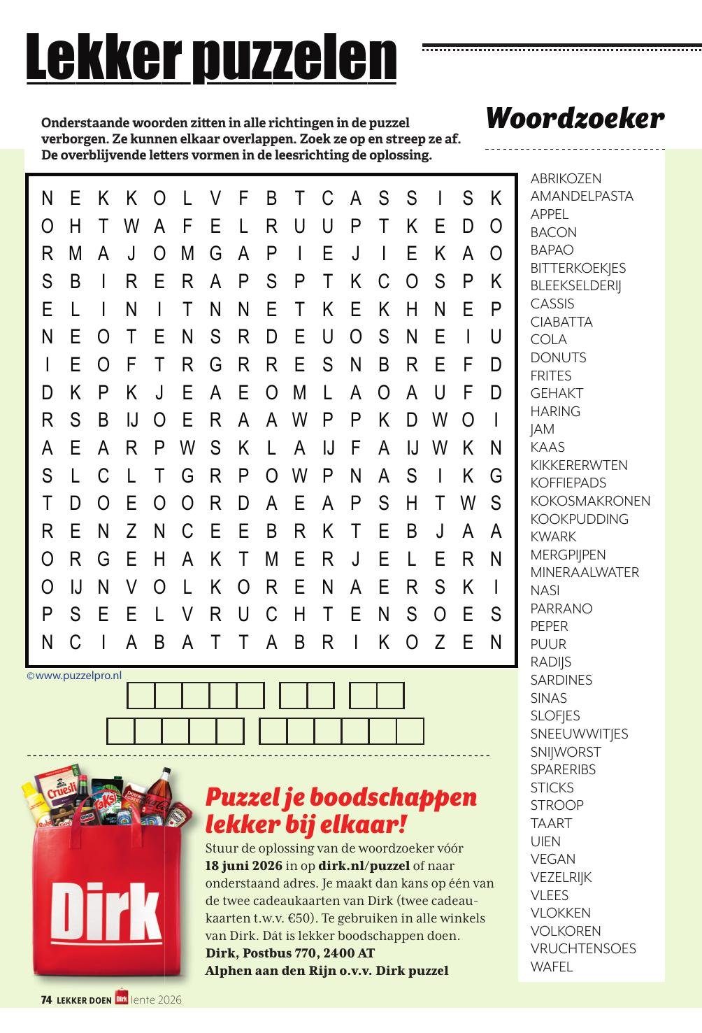 dirk - Huidige Dirk - Lekker Doen lente folder geldig van vrijdag 01-05-2026 tot dinsdag 30-06-2026 - page: 74