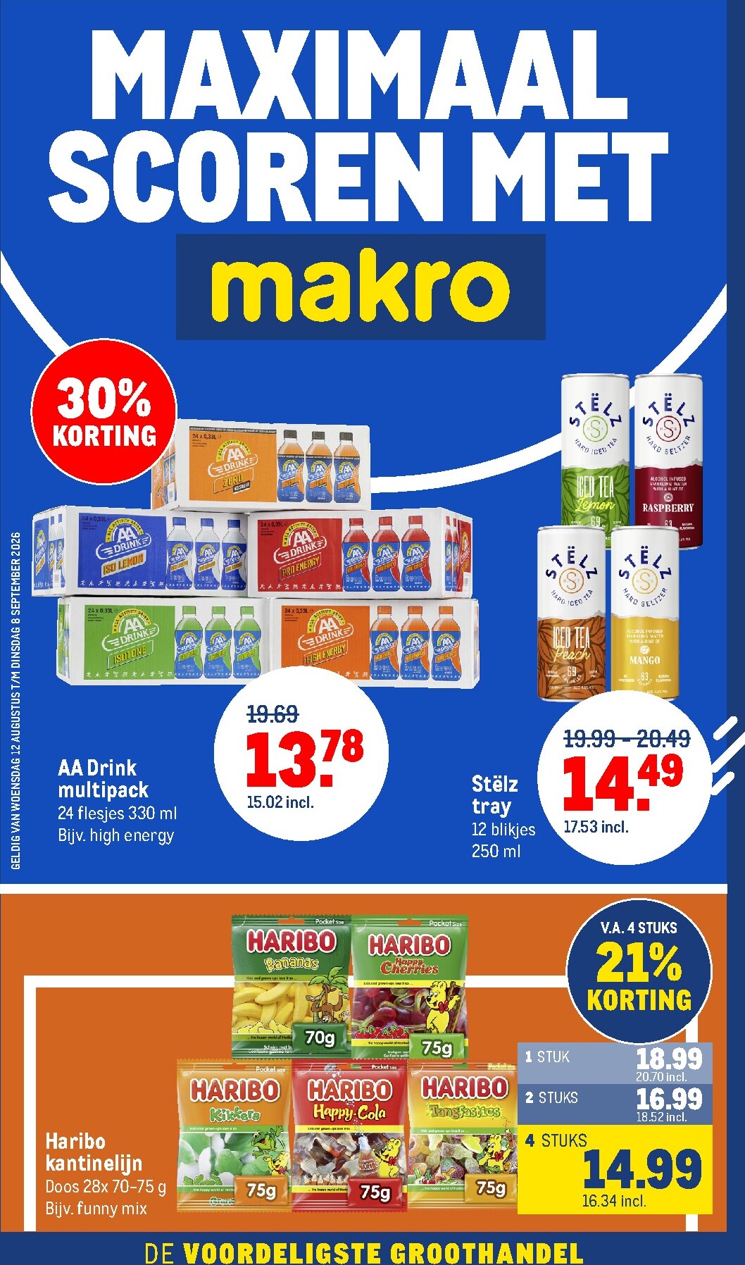 makro - Huidige Makro - Kantine folder geldig van woensdag 12-08-2026 tot dinsdag 08-09-2026