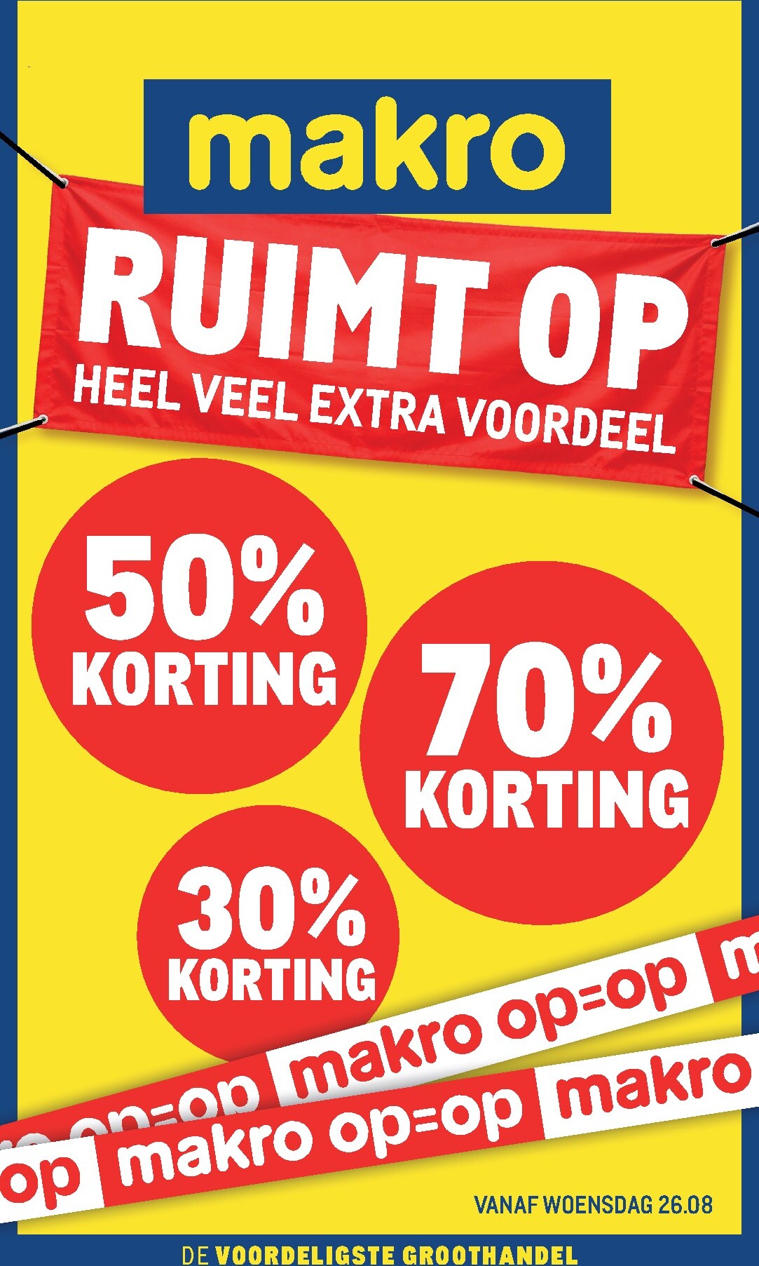 makro - Makro - Makro ruimt op folder voor volgende week van woensdag 26-08-2026 tot zaterdag 29-08-2026