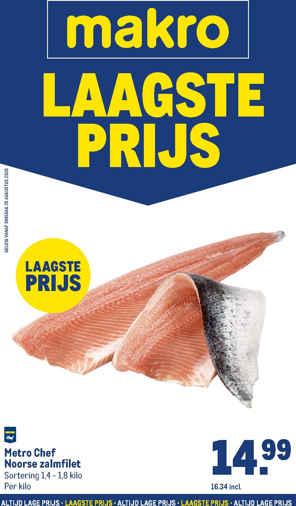makro - Huidige Makro - Laagste prijs folder geldig van dinsdag 25-08-2026 tot maandag 31-08-2026