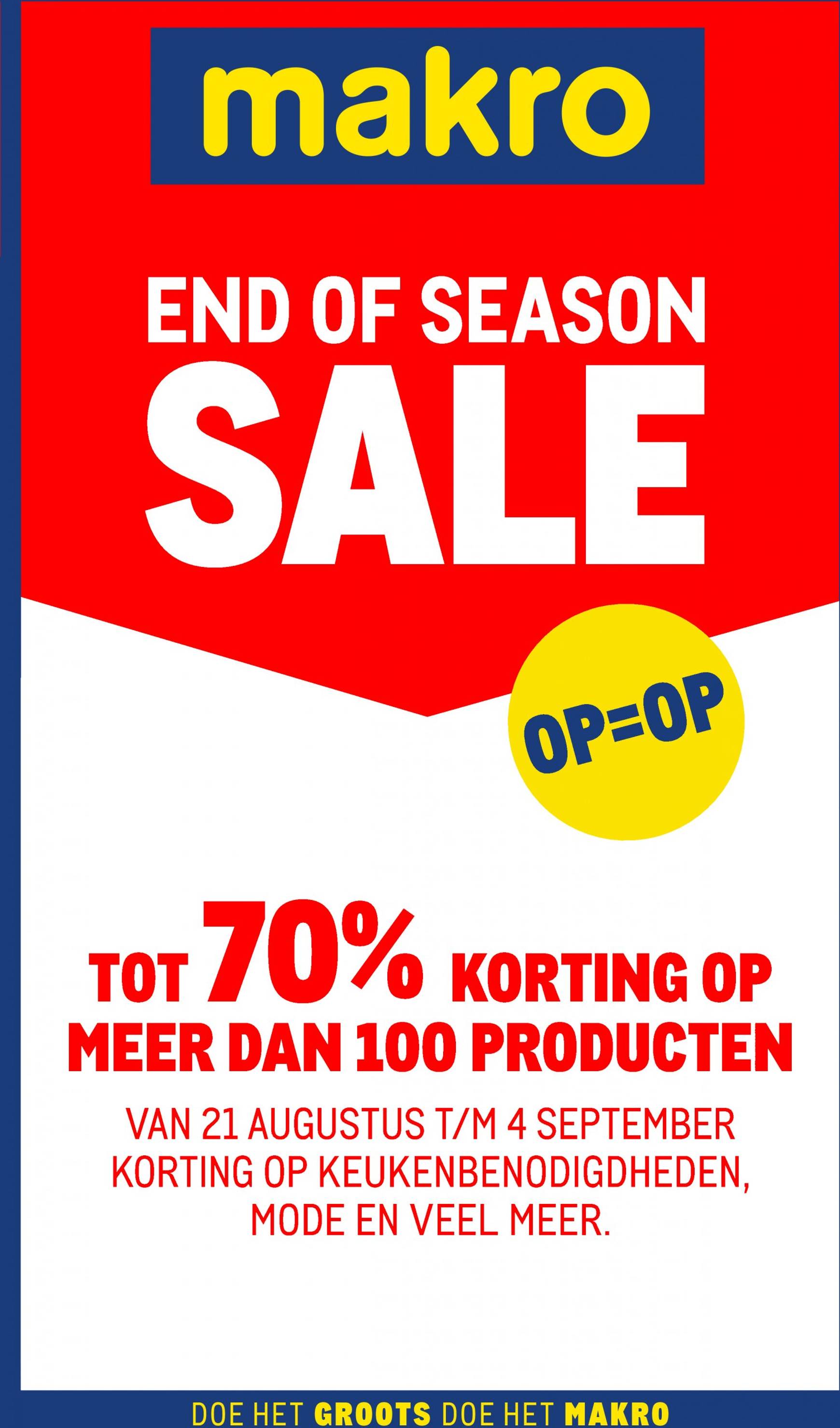 makro - Makro - End of season sale folder huidig 21.08. - 04.09.