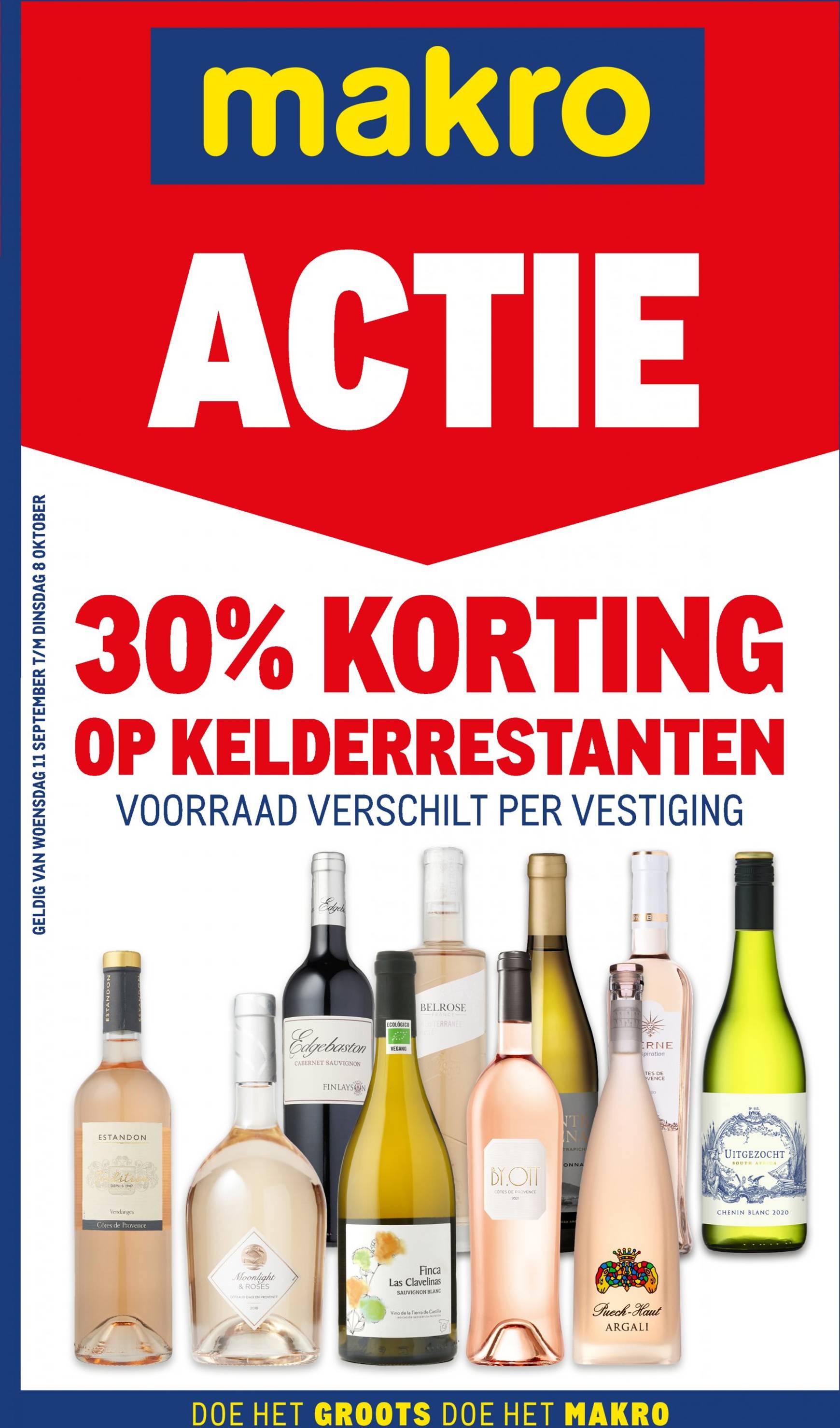 makro - Makro - Korting op kelderrestanten folder huidig 11.09. - 08.10.