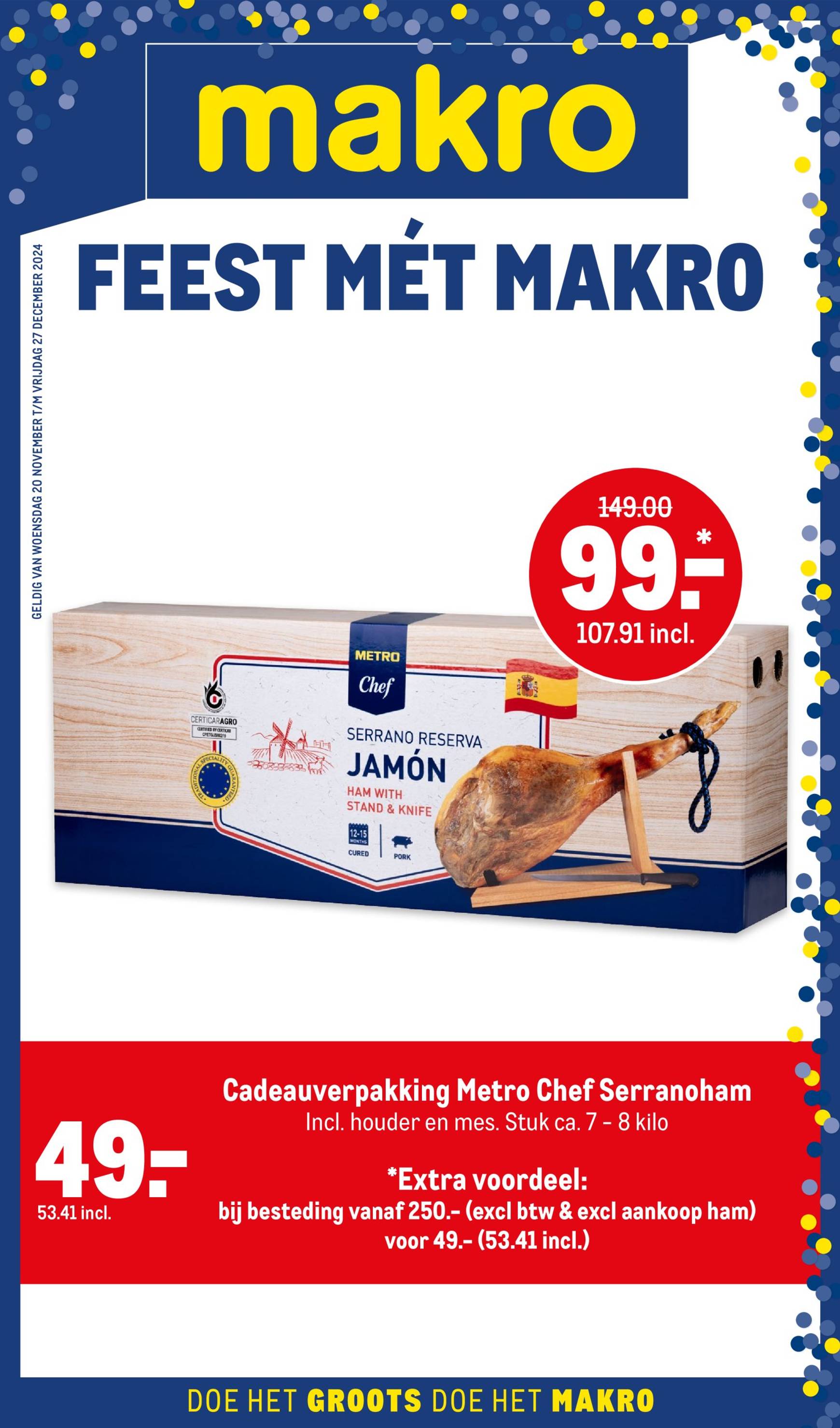 makro - Makro - Feest mét Makro folder geldig vanaf 20.11. - 27.12.