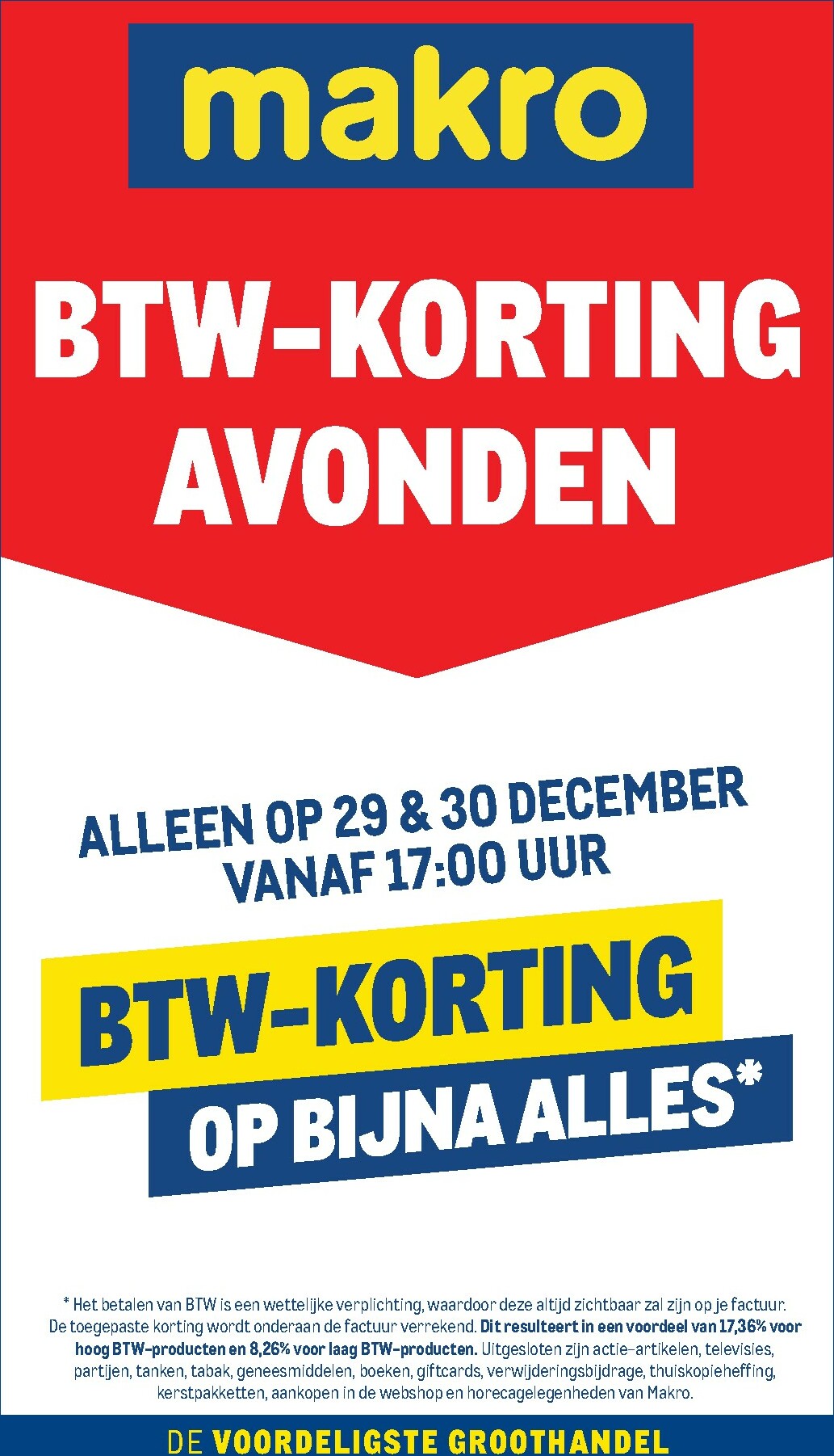makro - De Makro - BTW-korting avond folder geldig vanaf 29-12 t/m 30-12