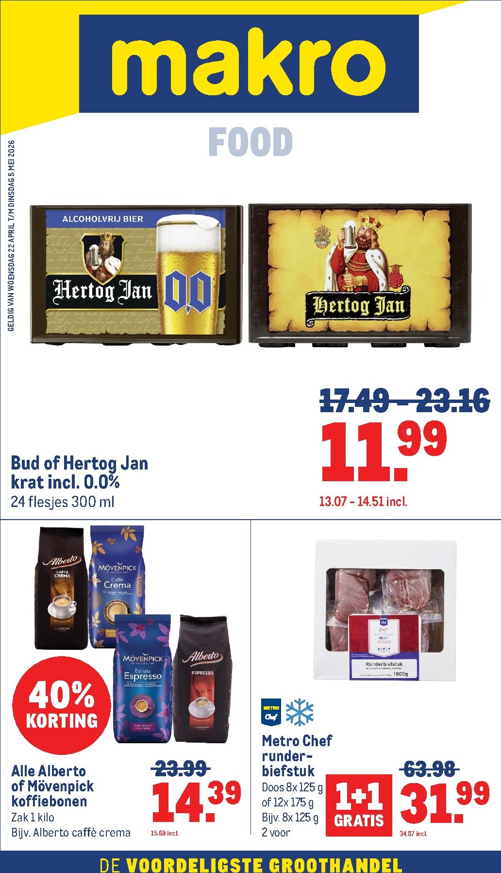 makro - Huidige Makro folder geldig van woensdag 22-04-2026 tot dinsdag 05-05-2026