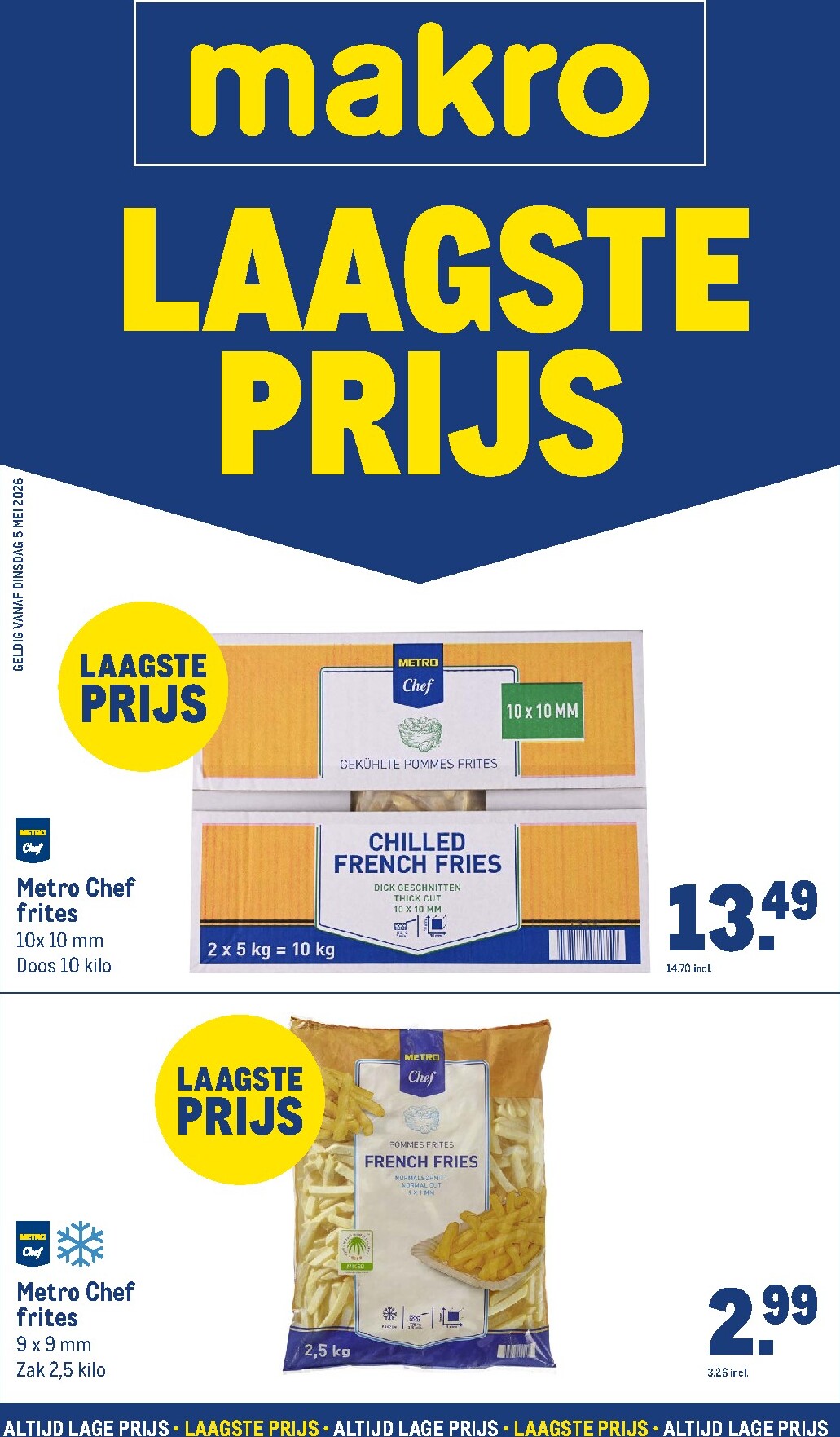 makro - Huidige Makro - Laagste prijs folder geldig van dinsdag 05-05-2026 tot maandag 11-05-2026