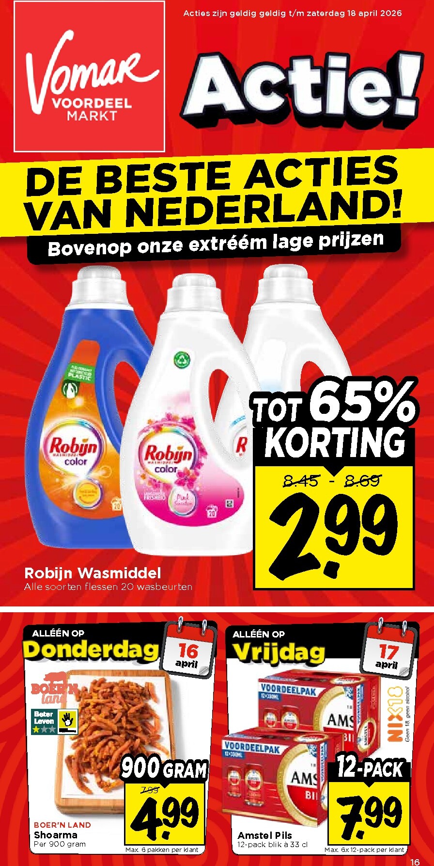 vomar - Huidige Vomar - Weekendfolder folder geldig van donderdag 16-04-2026 tot zaterdag 18-04-2026