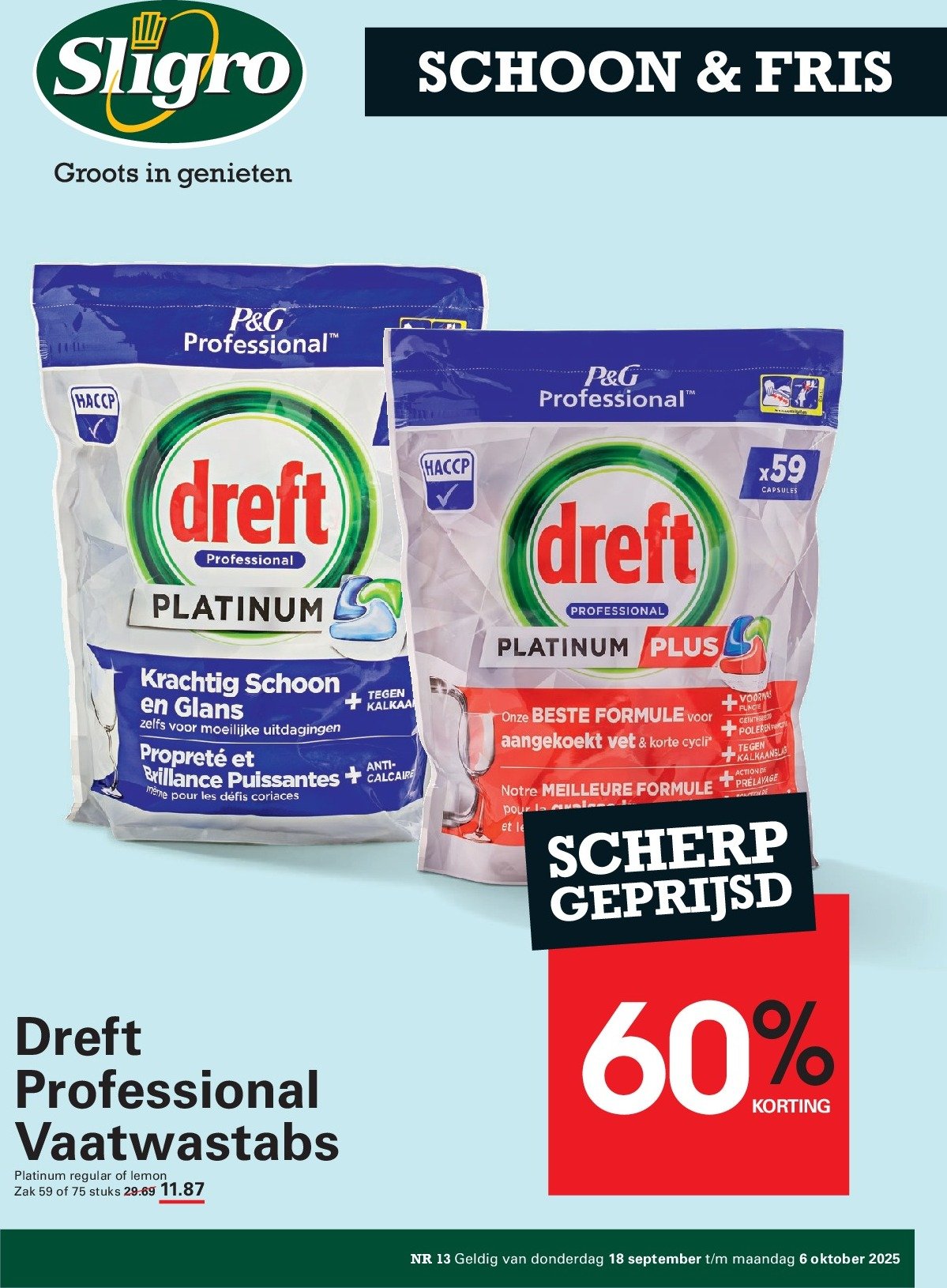 sligro - Sligro - Schoon & Fris folder geldig vanaf 18-09 t/m 06-10