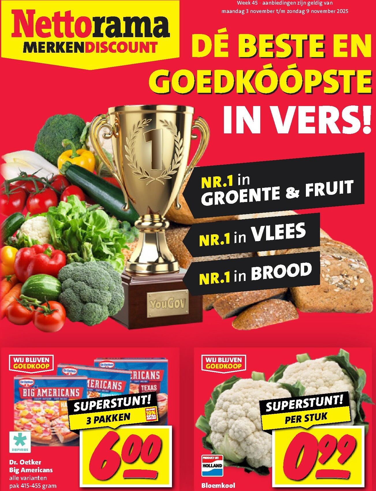 nettorama - De Nettorama folder geldig vanaf 03-11 t/m 09-11 - page: 1
