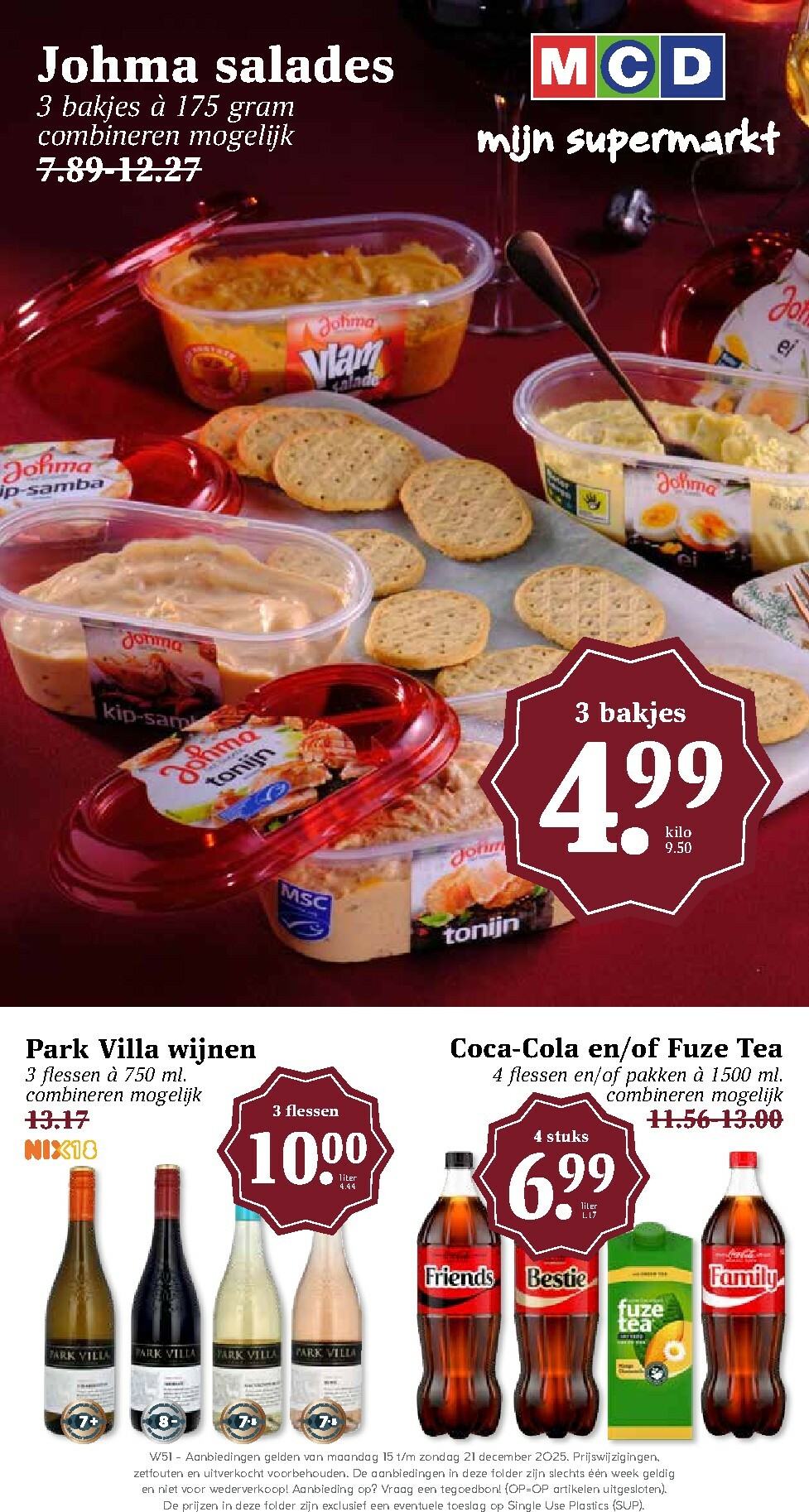 mcd - De MCD - Supermarkten folder geldig vanaf 15-12 t/m 21-12 - page: 1