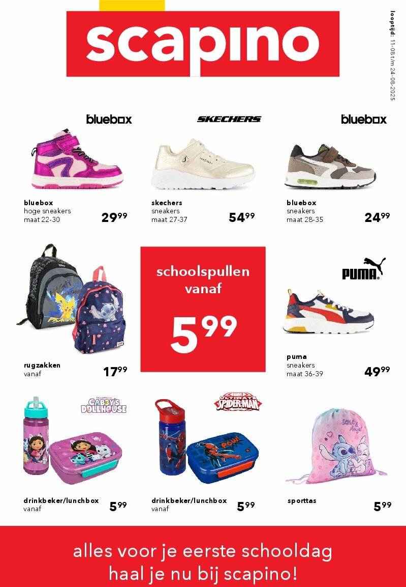 scapino - Scapino - Schoolspullen folder geldig vanaf 11-08 t/m 24-08