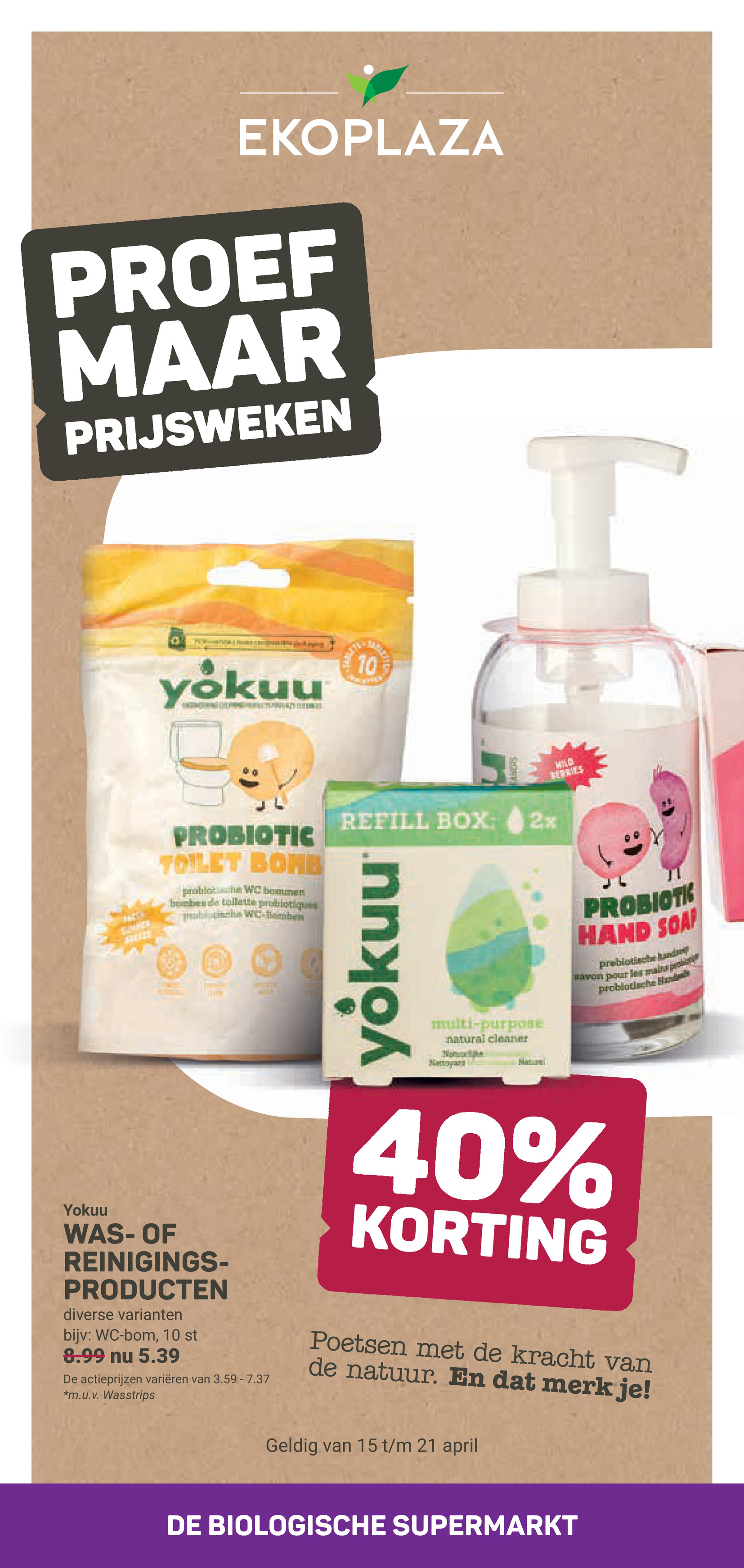 ekoplaza - Huidige Ekoplaza folder geldig van woensdag 15-04-2026 tot dinsdag 21-04-2026 - page: 1