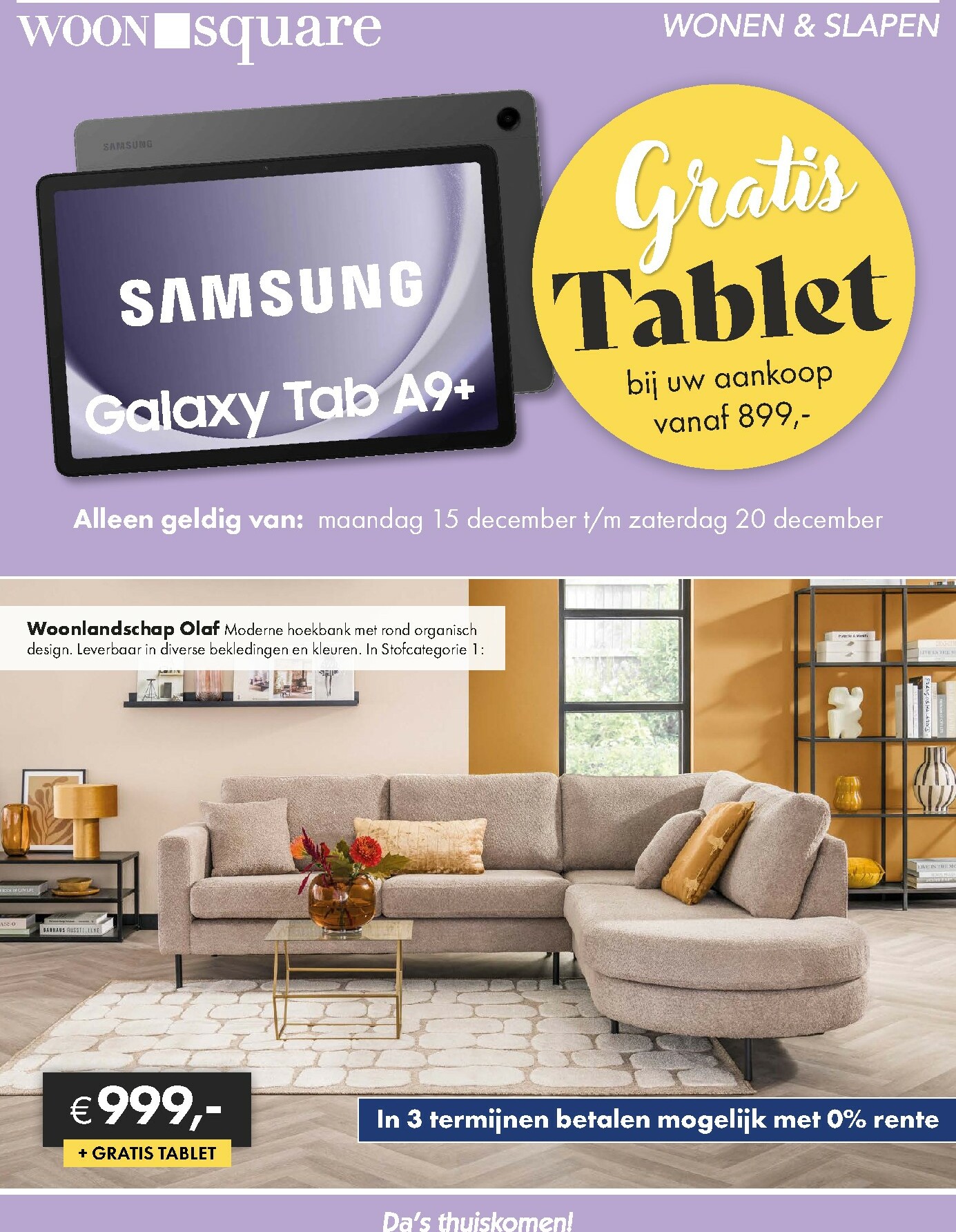 woonsquare - De Woonsquare folder geldig vanaf 15-12 t/m 20-12 - page: 1