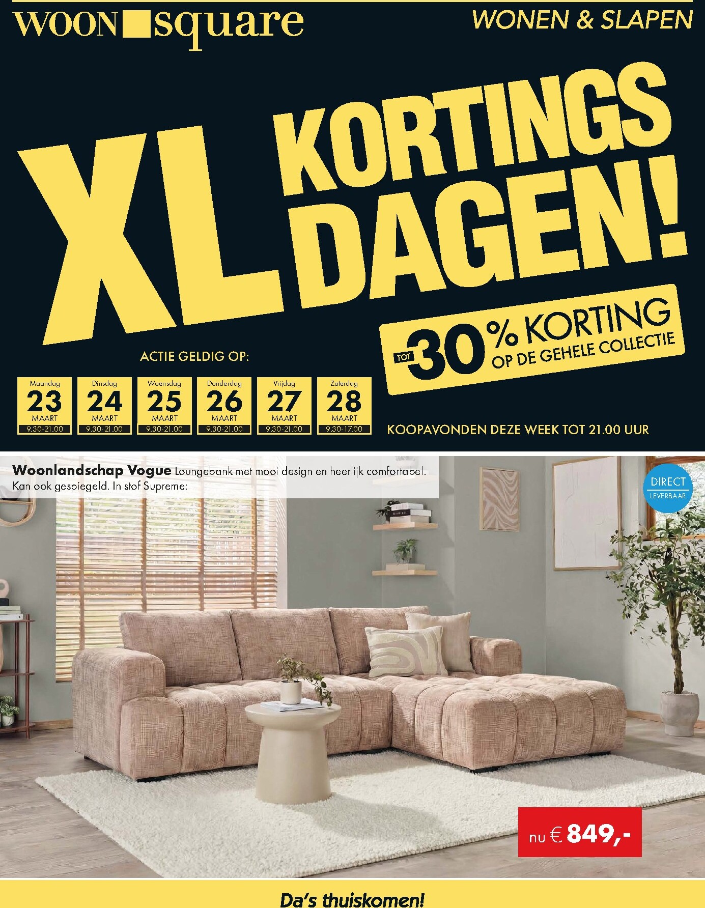 woonsquare - De Woonsquare folder geldig vanaf 23-03-2026 t/m 28-03-2026 - page: 1