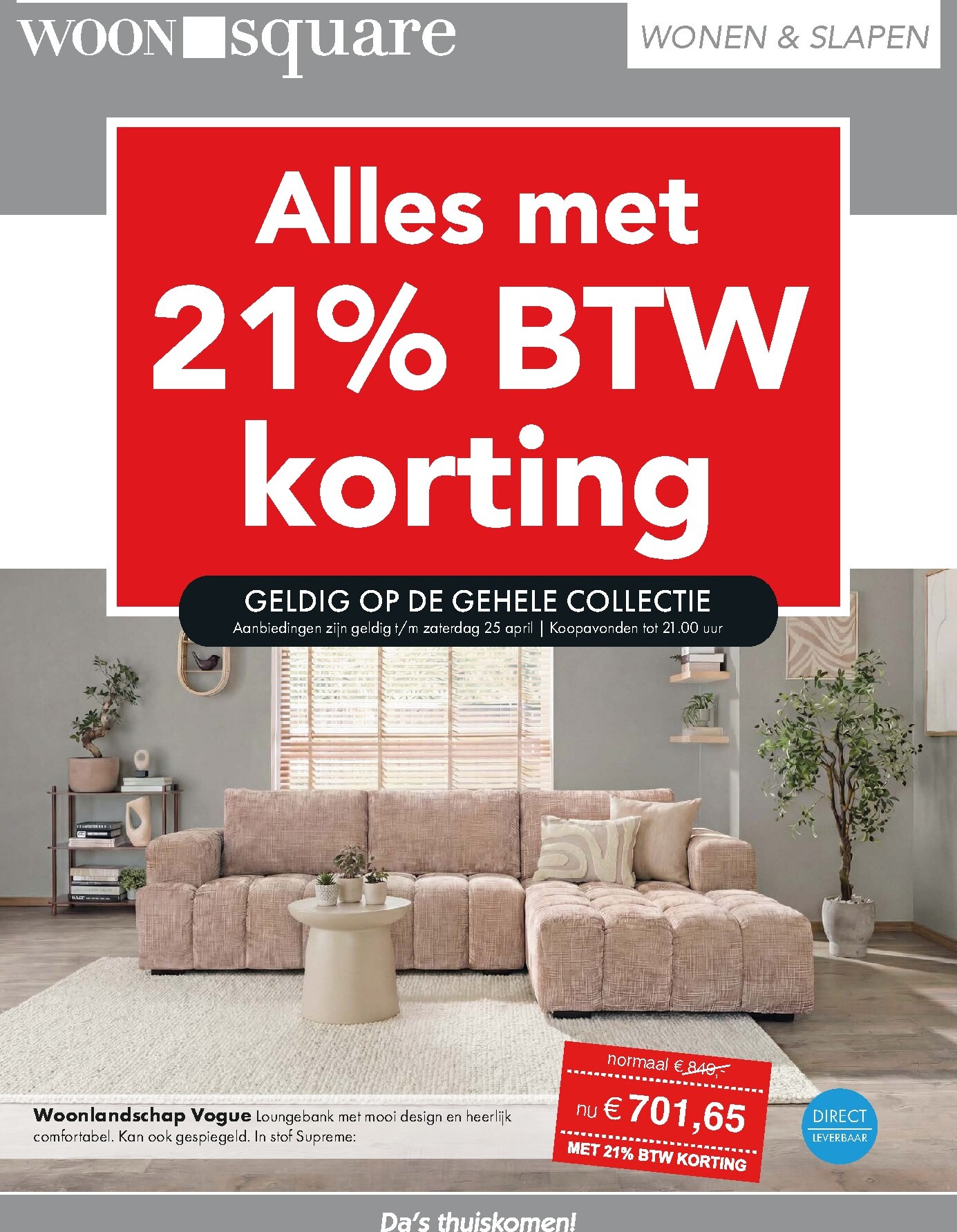 woonsquare - Woonsquare folder voor volgende week van maandag 20-04-2026 tot zaterdag 25-04-2026 - page: 1