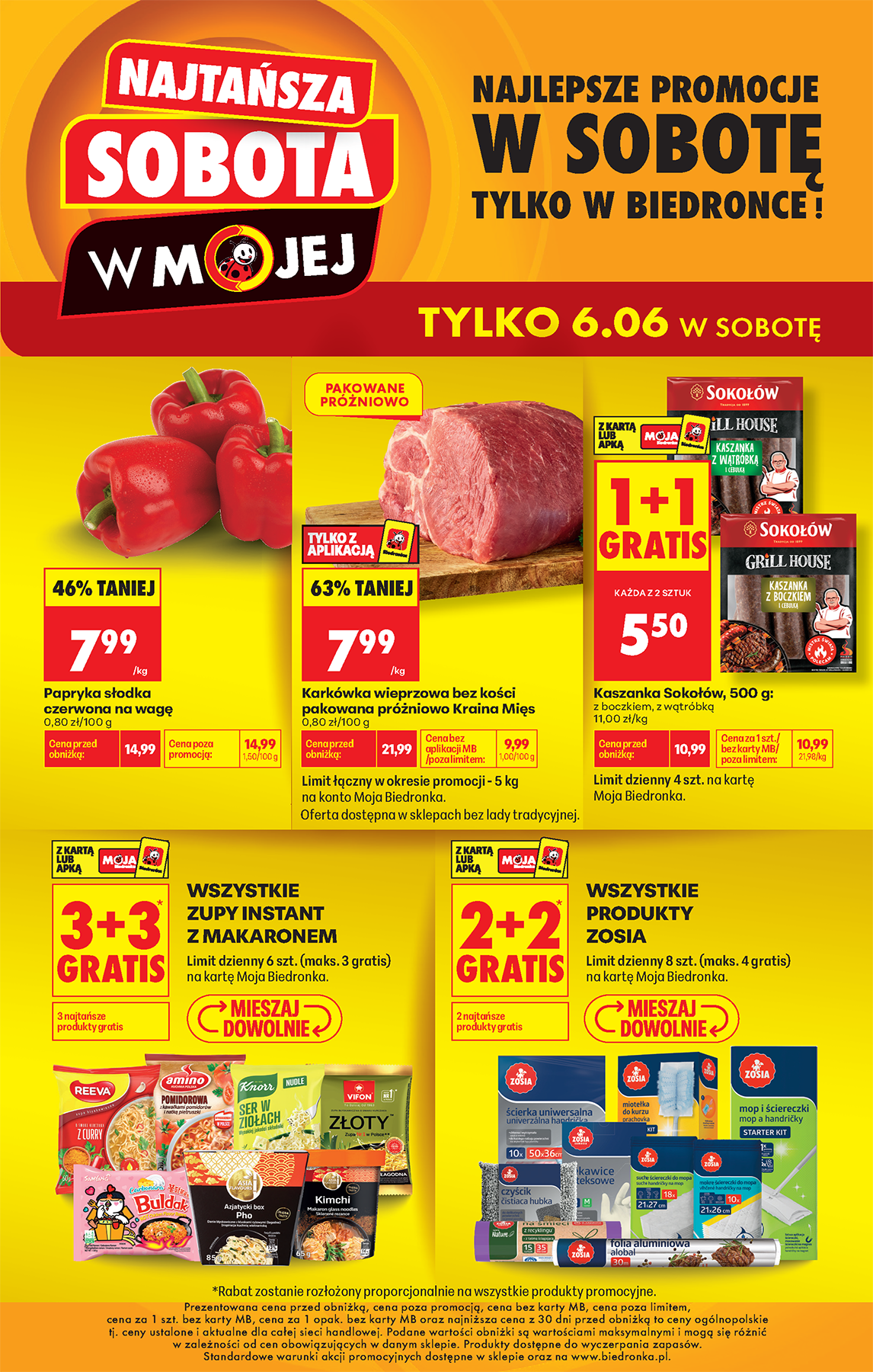biedronka - Nowa gazetka Biedronka - Najtansza sobota ważna od 06.06.2026 - 06.06.2026